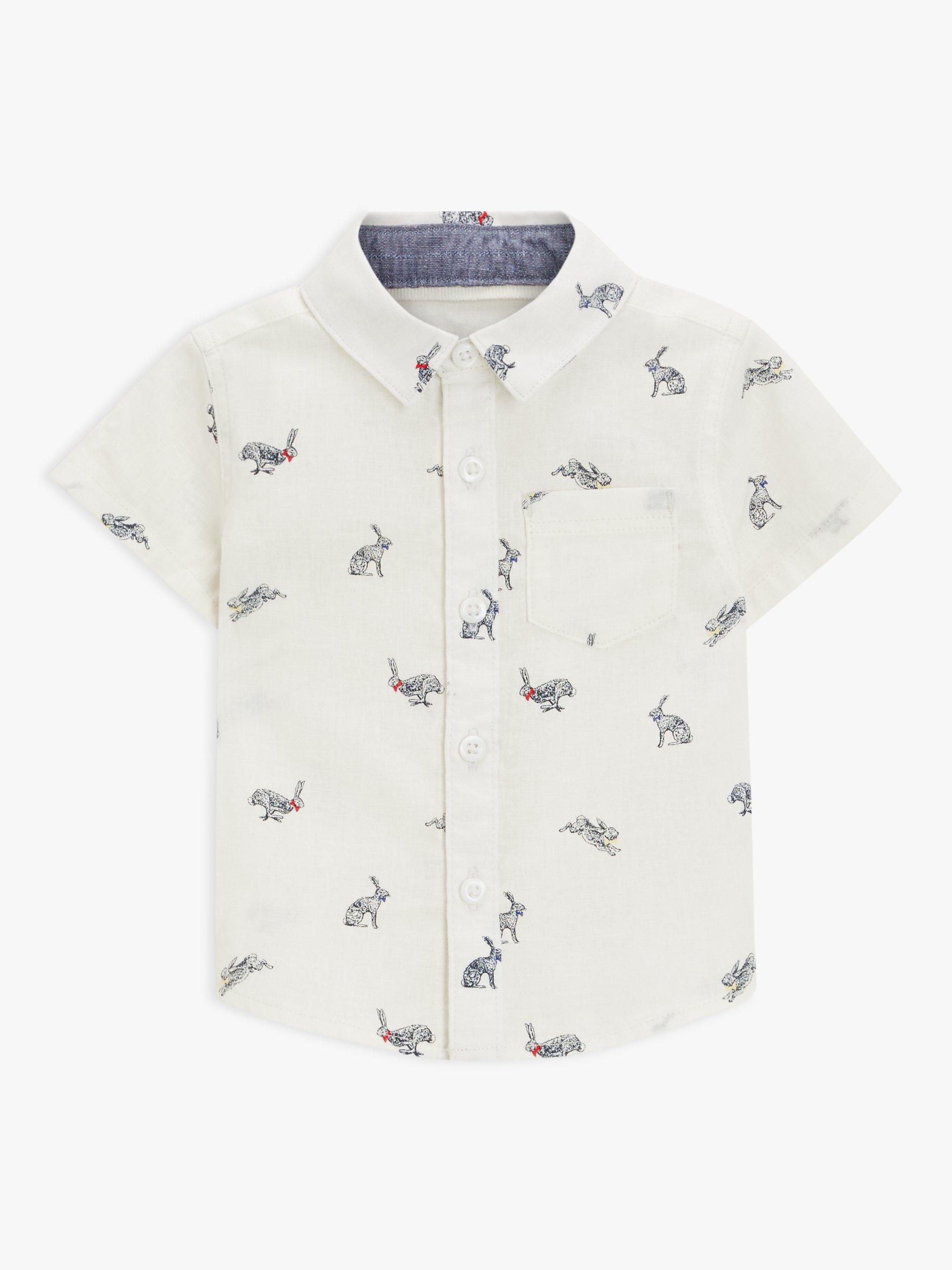 John Lewis Heirloom Collection Baby Hare Shirt, White