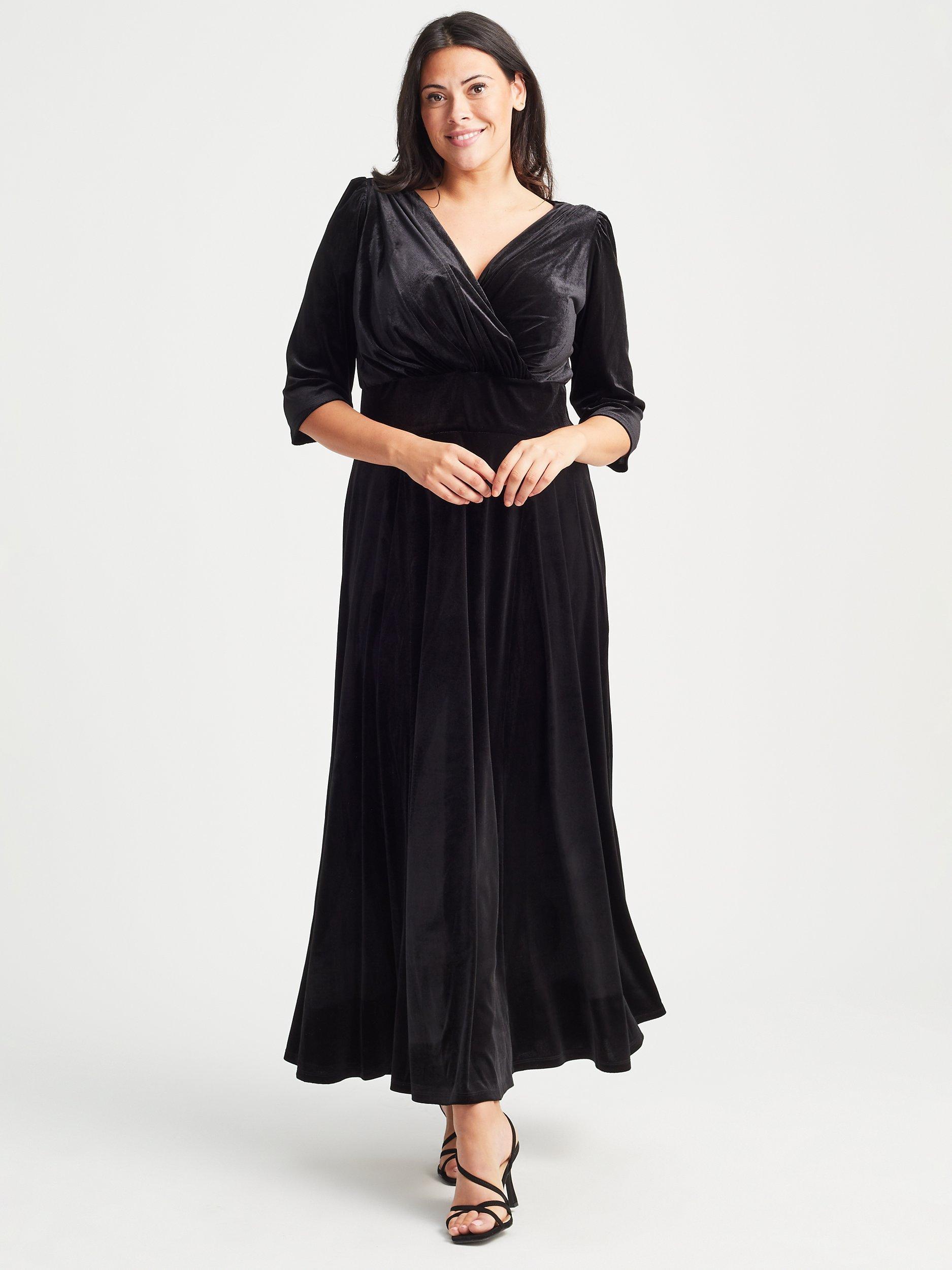 Scarlett & Jo Verity Maxi Gown Dress, Black, 12