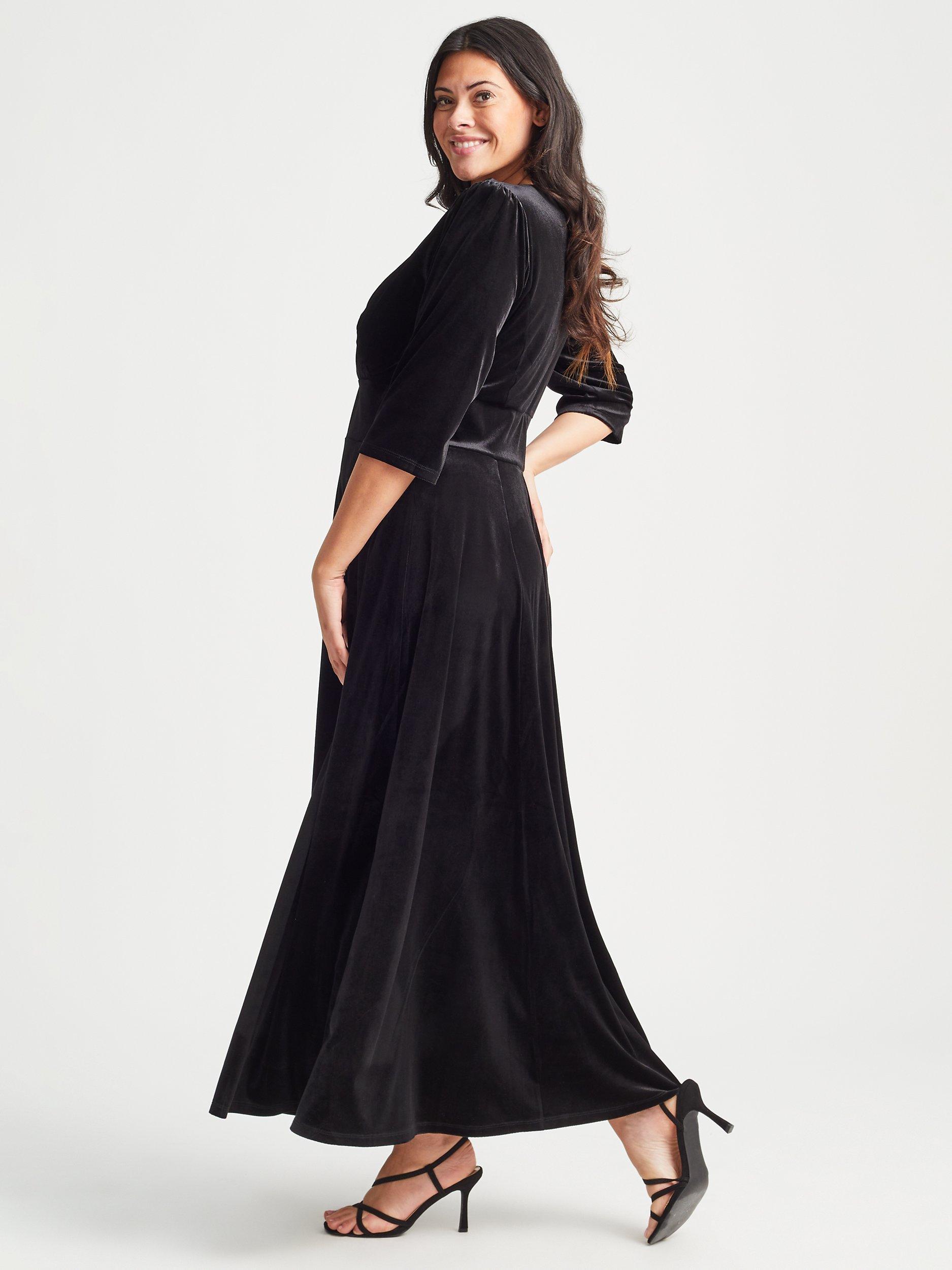Scarlett & Jo Verity Maxi Gown Dress, Black, 12