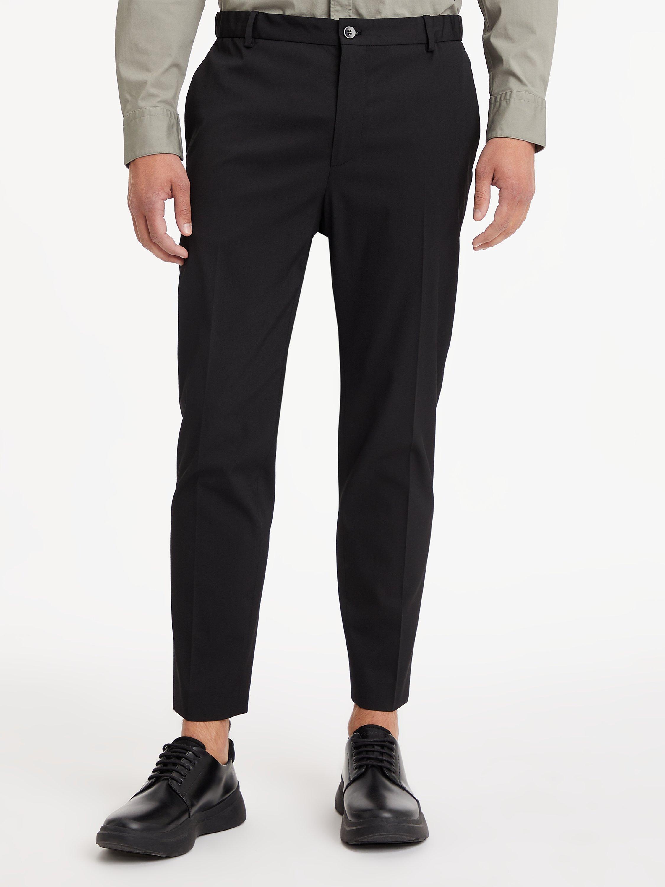Calvin Klein Wool Blend Gabardine Chinos, Ck Black