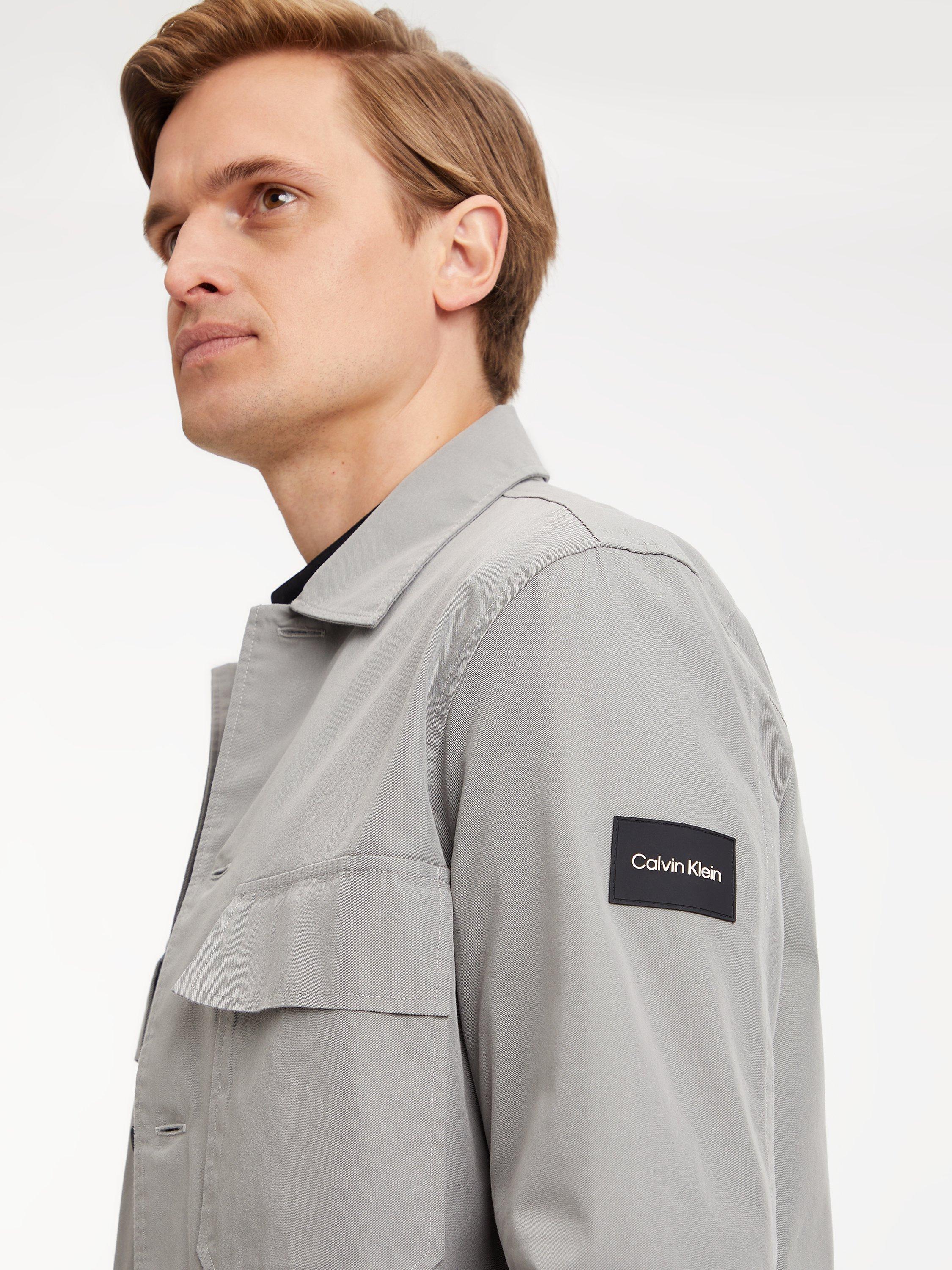 Product image 5 of 5, which shows Calvin Klein Utility Overshirt, Moon Mist, XS