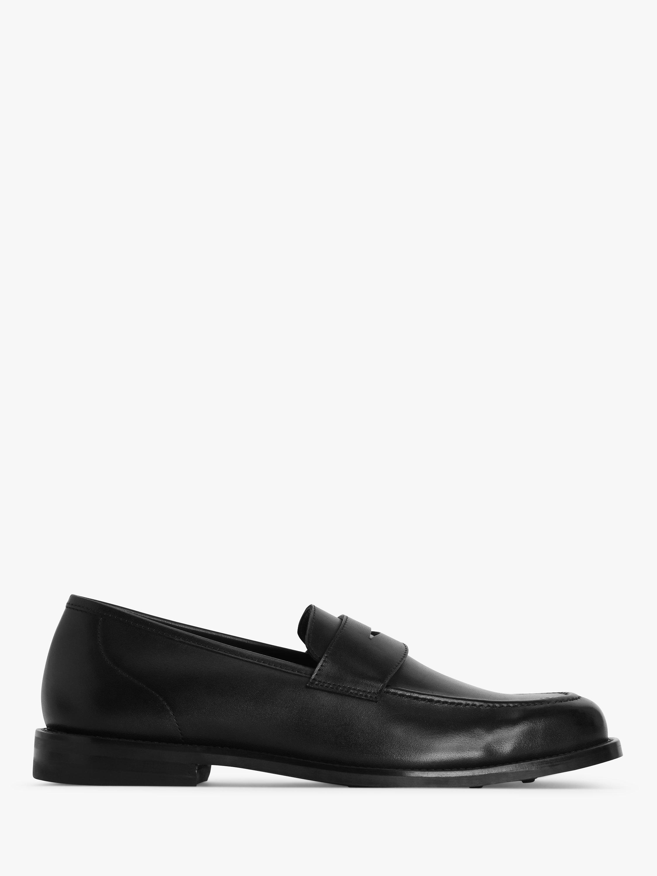 John Lewis Men's Leather Loafers, Black, 7