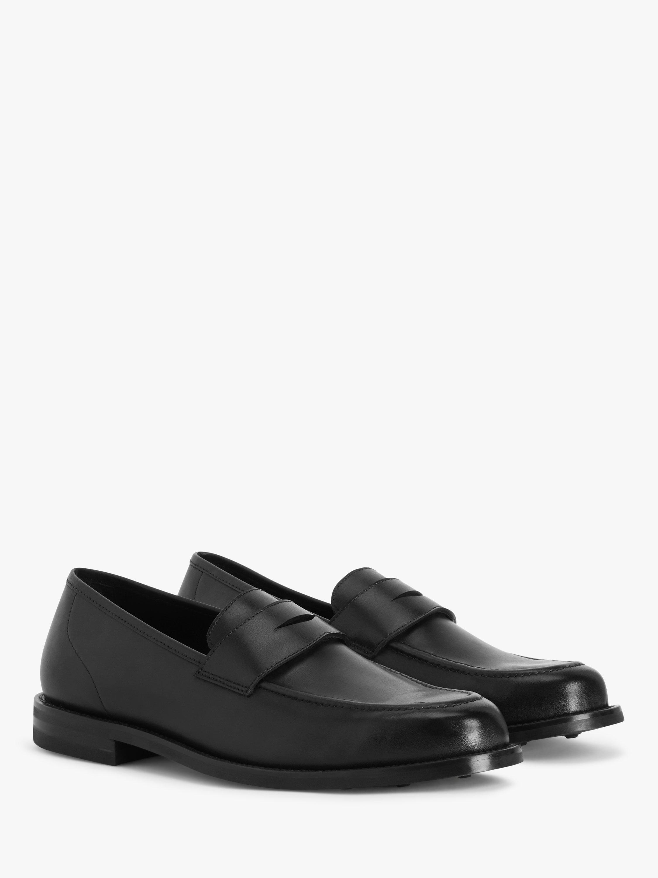 John Lewis Men's Leather Loafers, Black, 7