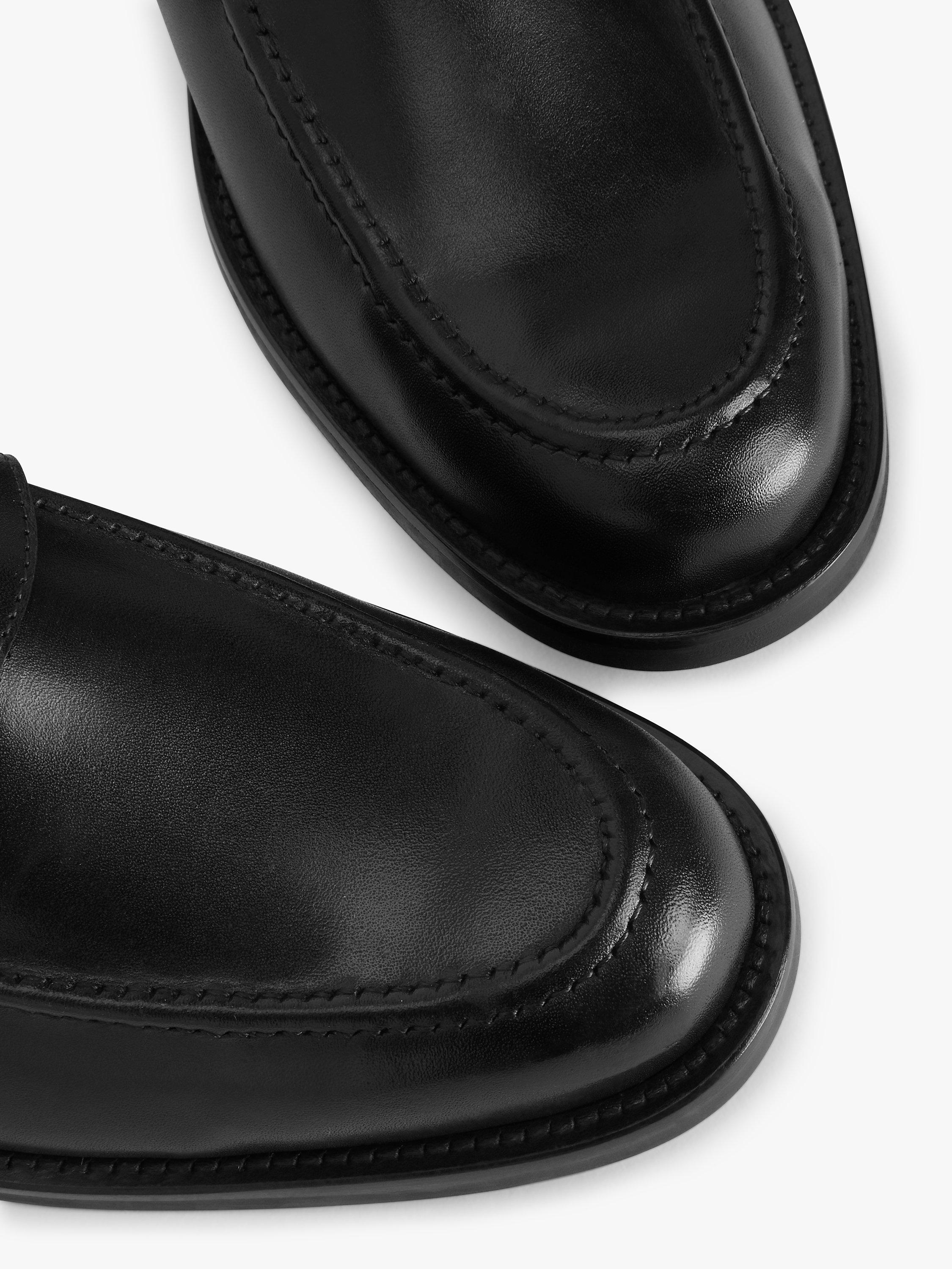 Product image 4 of 5, which shows John Lewis Men's Leather Loafers, Black, 7