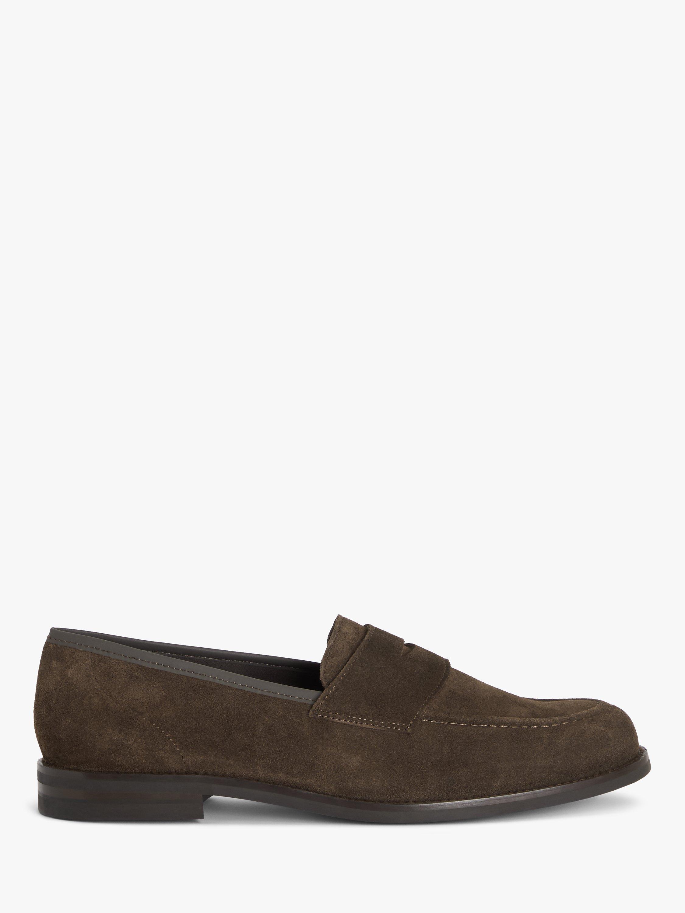 John Lewis Men's Suede Loafers, Brown, 7