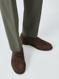 Ivy Suede Loafers, Dark Brown