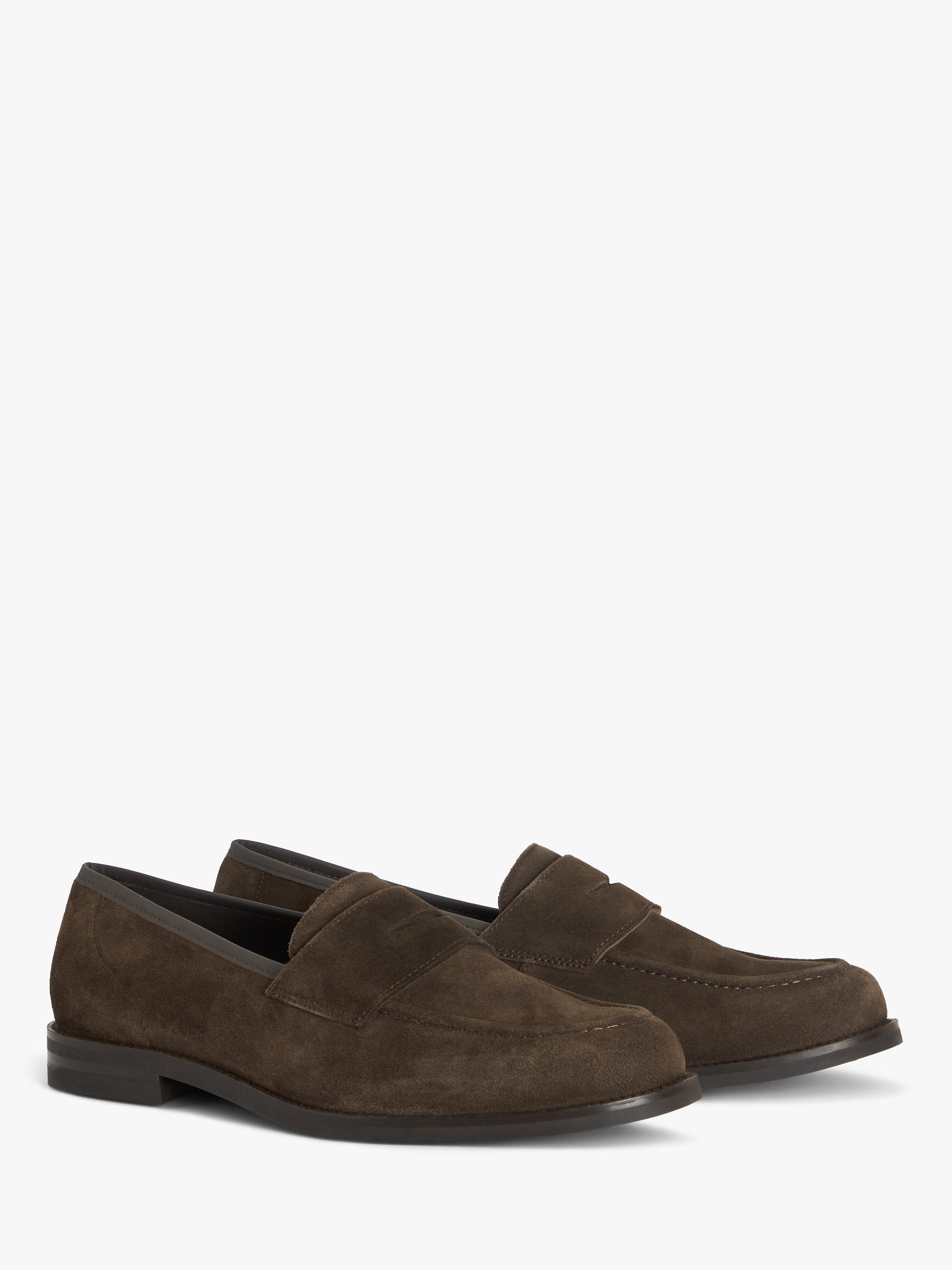 John Lewis Men's Suede Loafers, Brown, 7