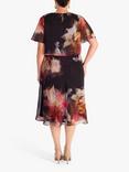 chesca Orchid Floral Print Chiffon Dress, Multi