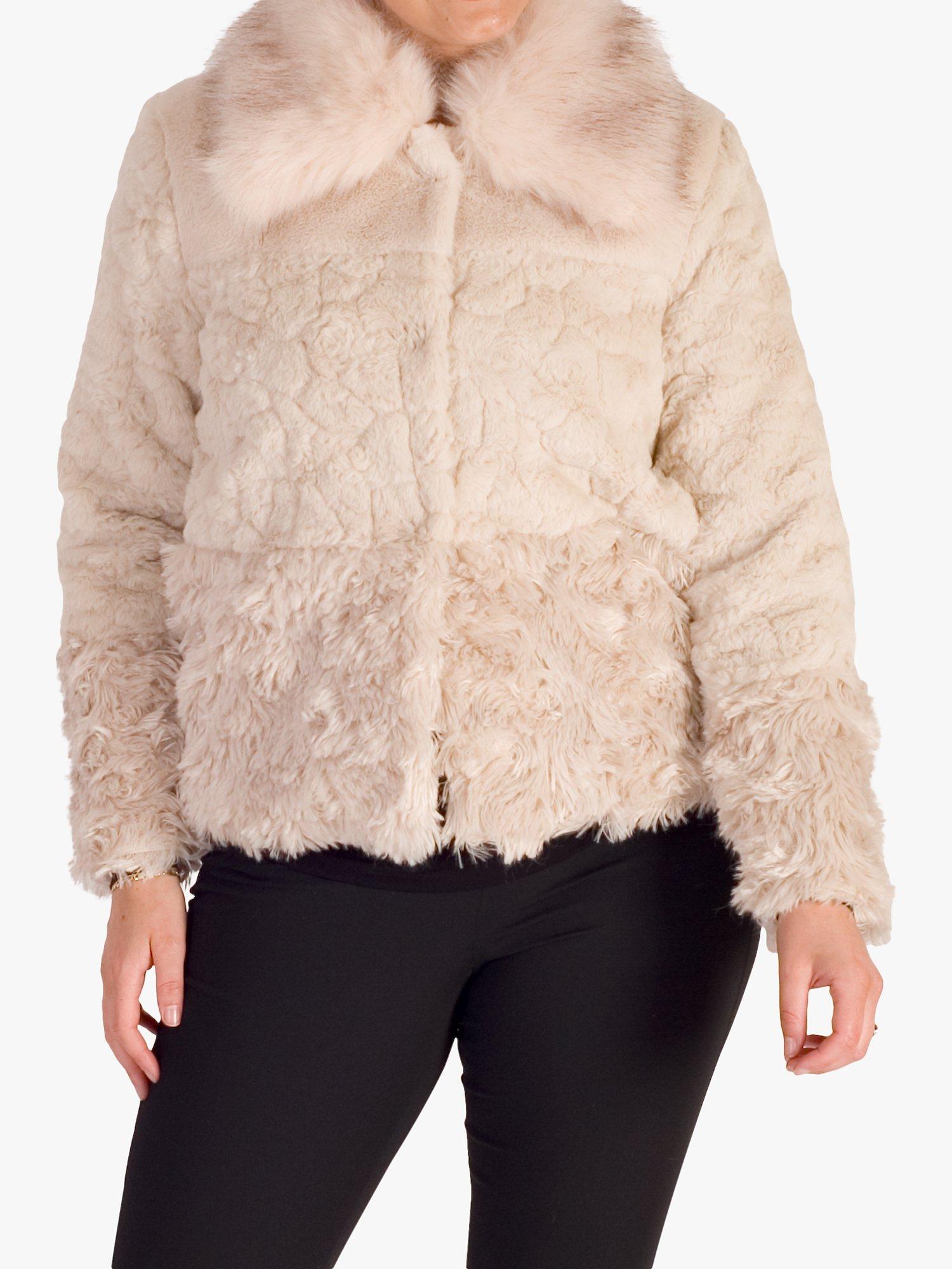 chesca Faux Fur Jacket, Cream