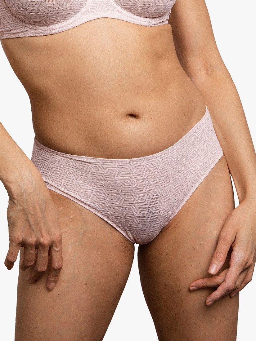 Nudea Geometric Hipster Knickers, Blush Pink, XS
