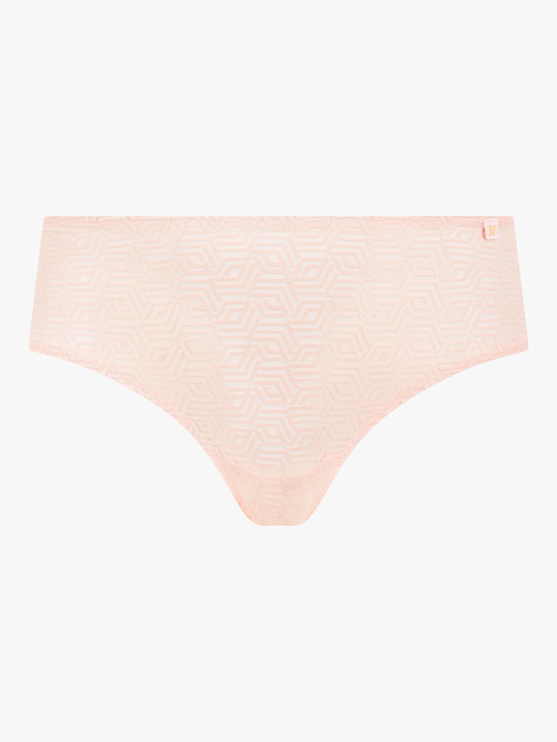 Nudea Geometric Hipster Knickers, Blush Pink, XS