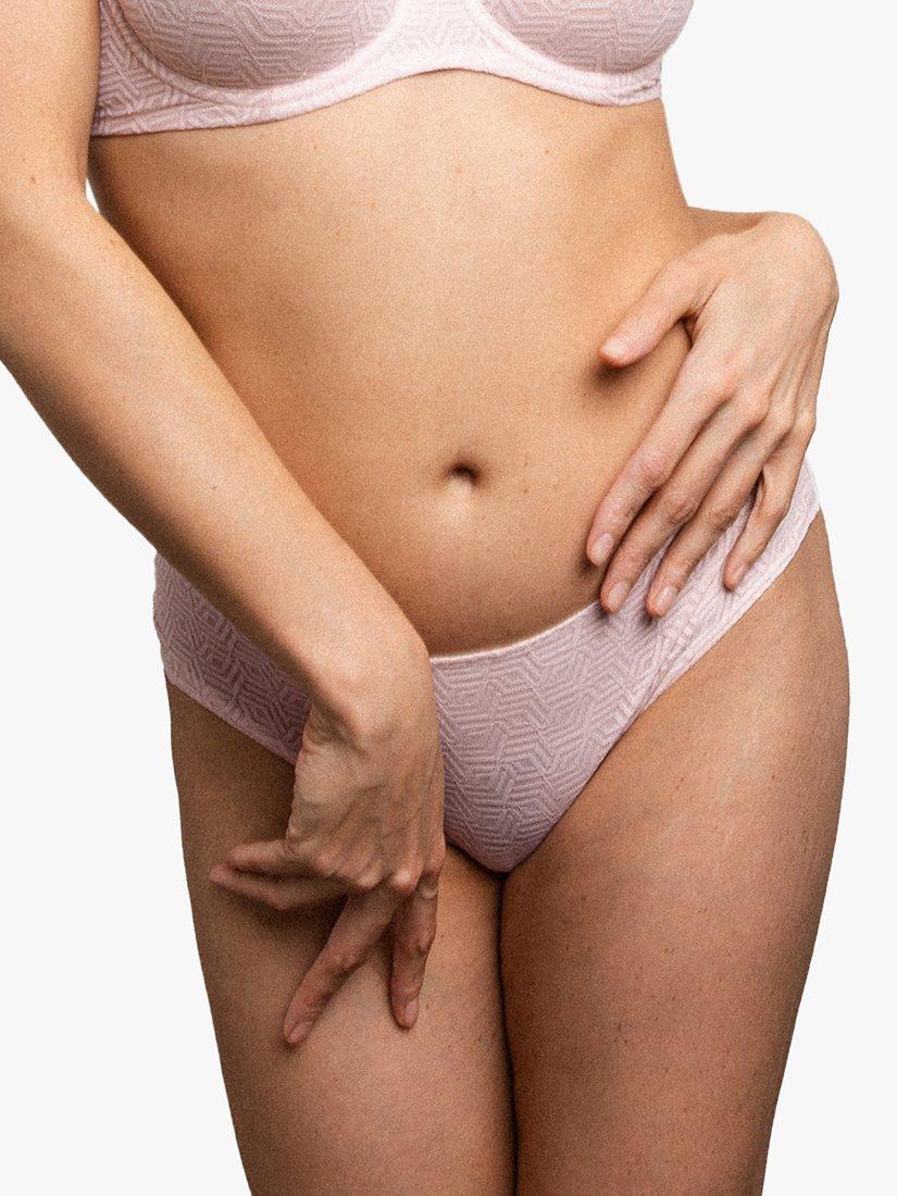 Nudea Geometric Hipster Knickers, Blush Pink, XS