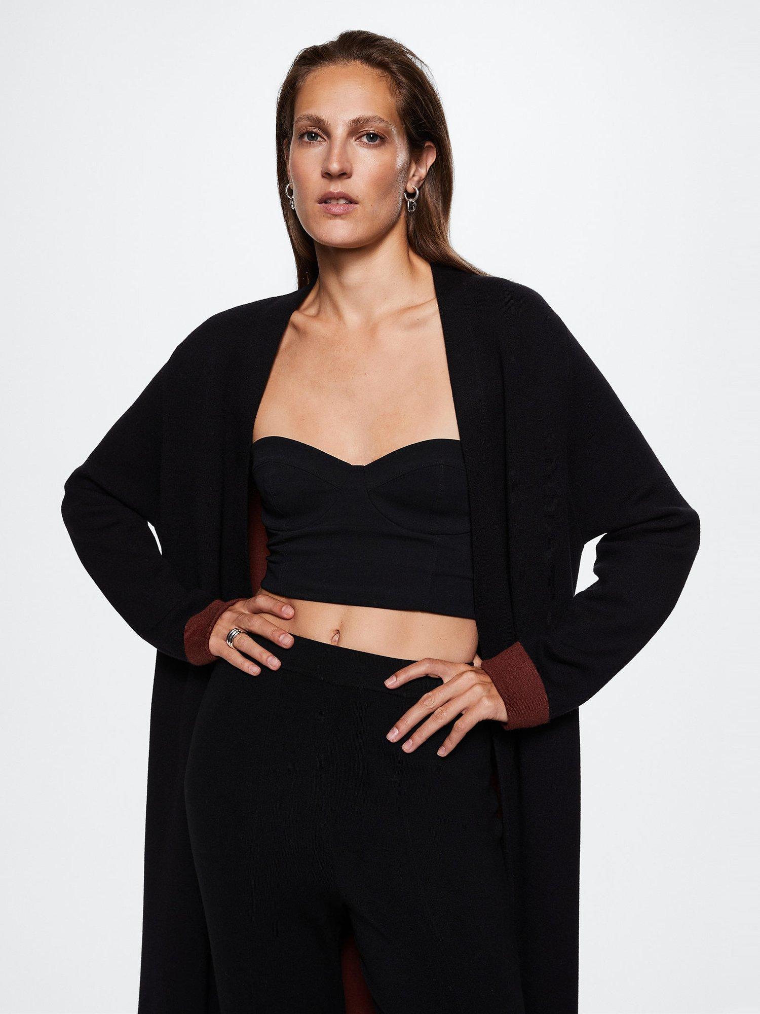 Mango Pana Sofi-A Flare Trousers, Black