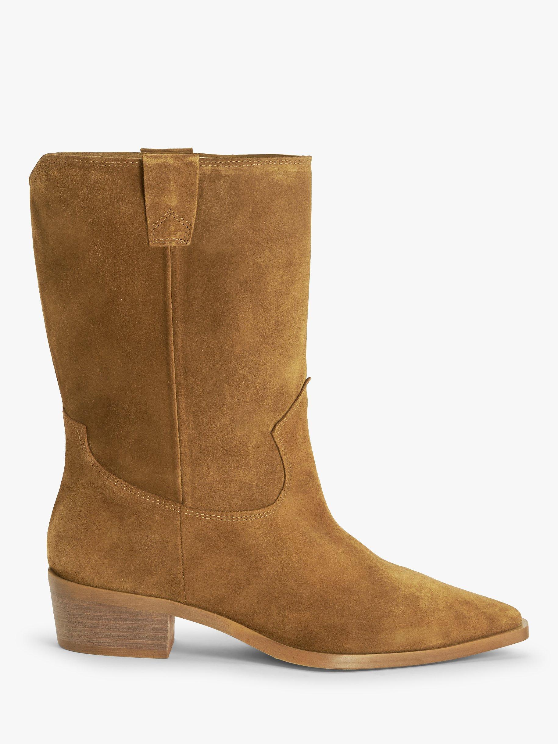AND/OR Petra Suede Western Summer Boots, Tan