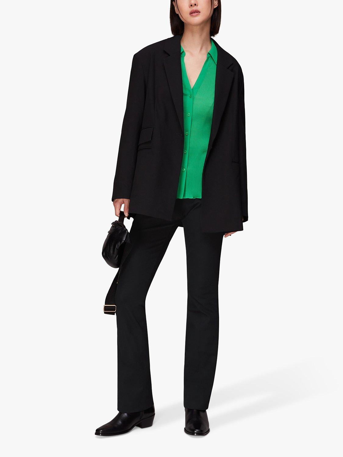 Whistles Lucy Kick Flare Trousers, Black