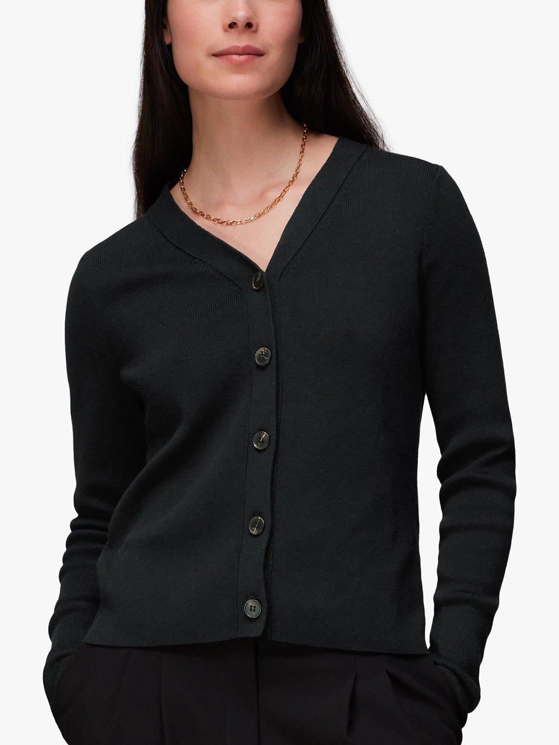 Whistles Slimline Cardigan, Black