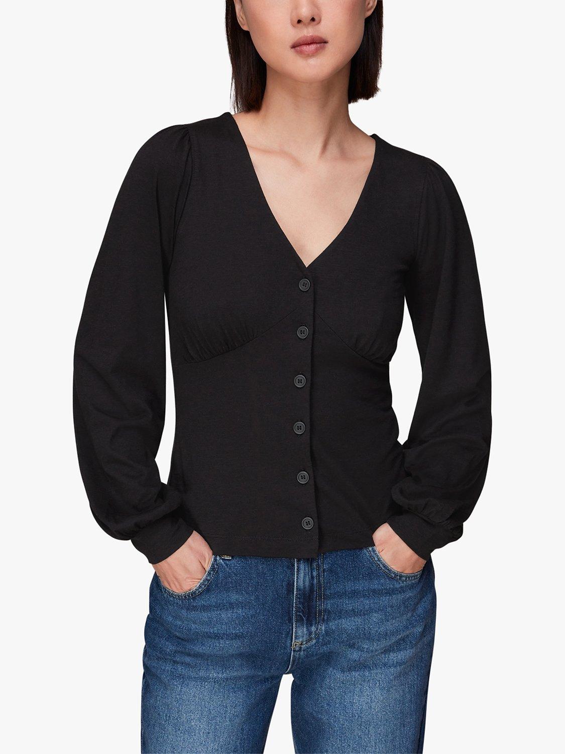 Whistles Amber V-Neck Cotton Top