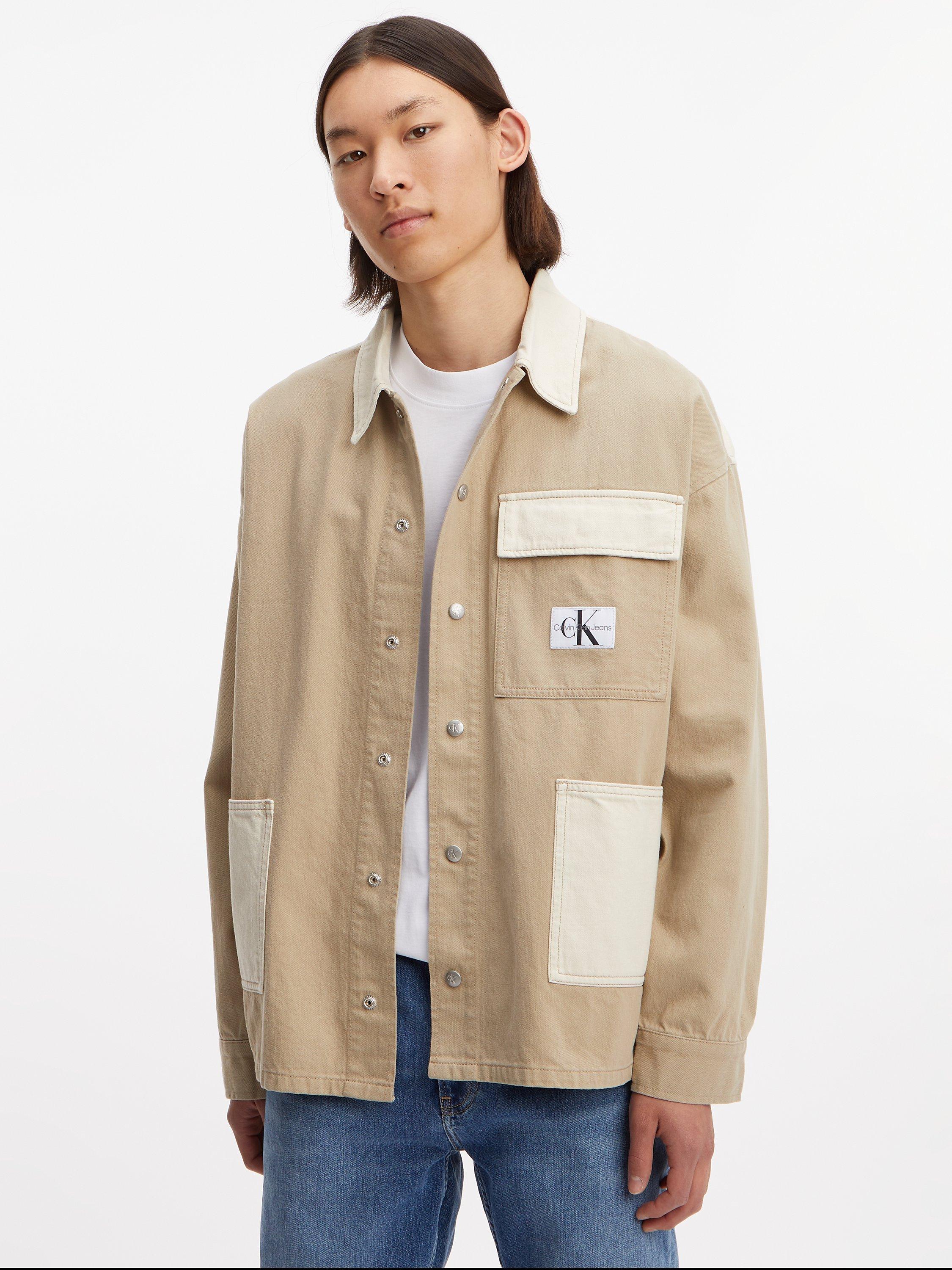 Calvin Klein Jeans Utility Shacket, Neutral Denim