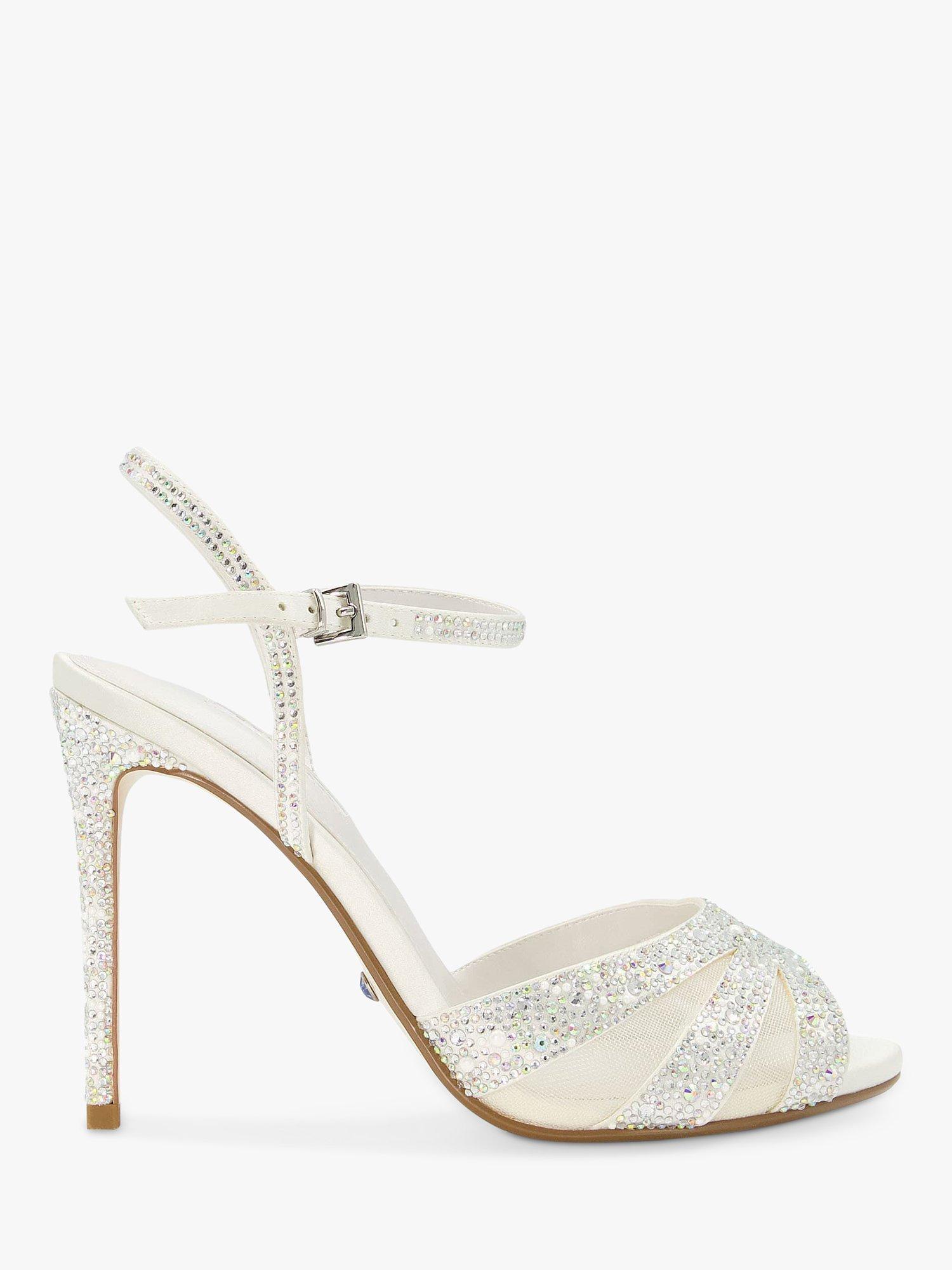 Dune Bridal Collection Masque Embellished High Heel Sandals, Ivory