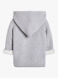 The Little Tailor Baby Plush Lined Knitted Pram Jacket, Grey