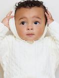 The Little Tailor Baby Knitted Snowsuit, Cream