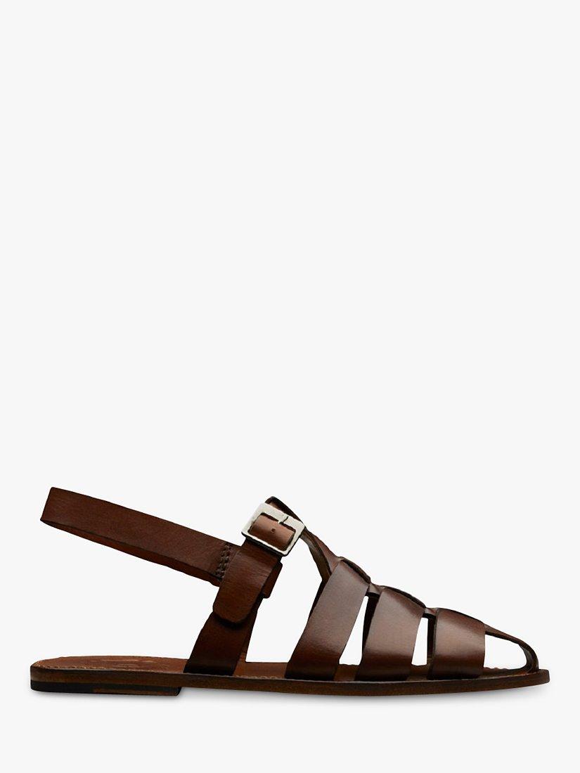 Grenson Quincy Leather Strap Sandals, Tan