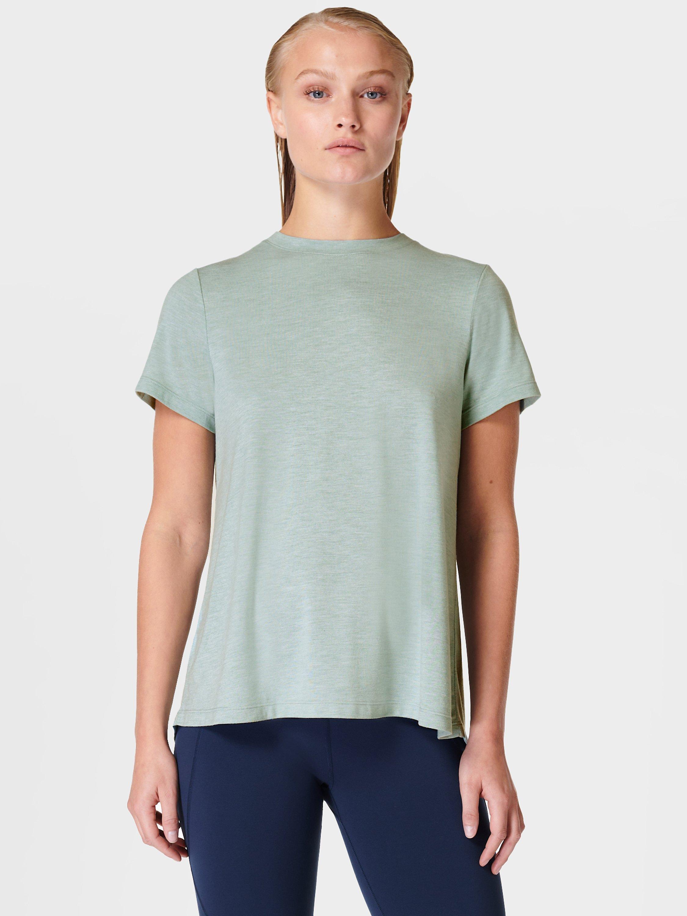 Sweaty Betty Focus Training T-Shirt, Mist Blue