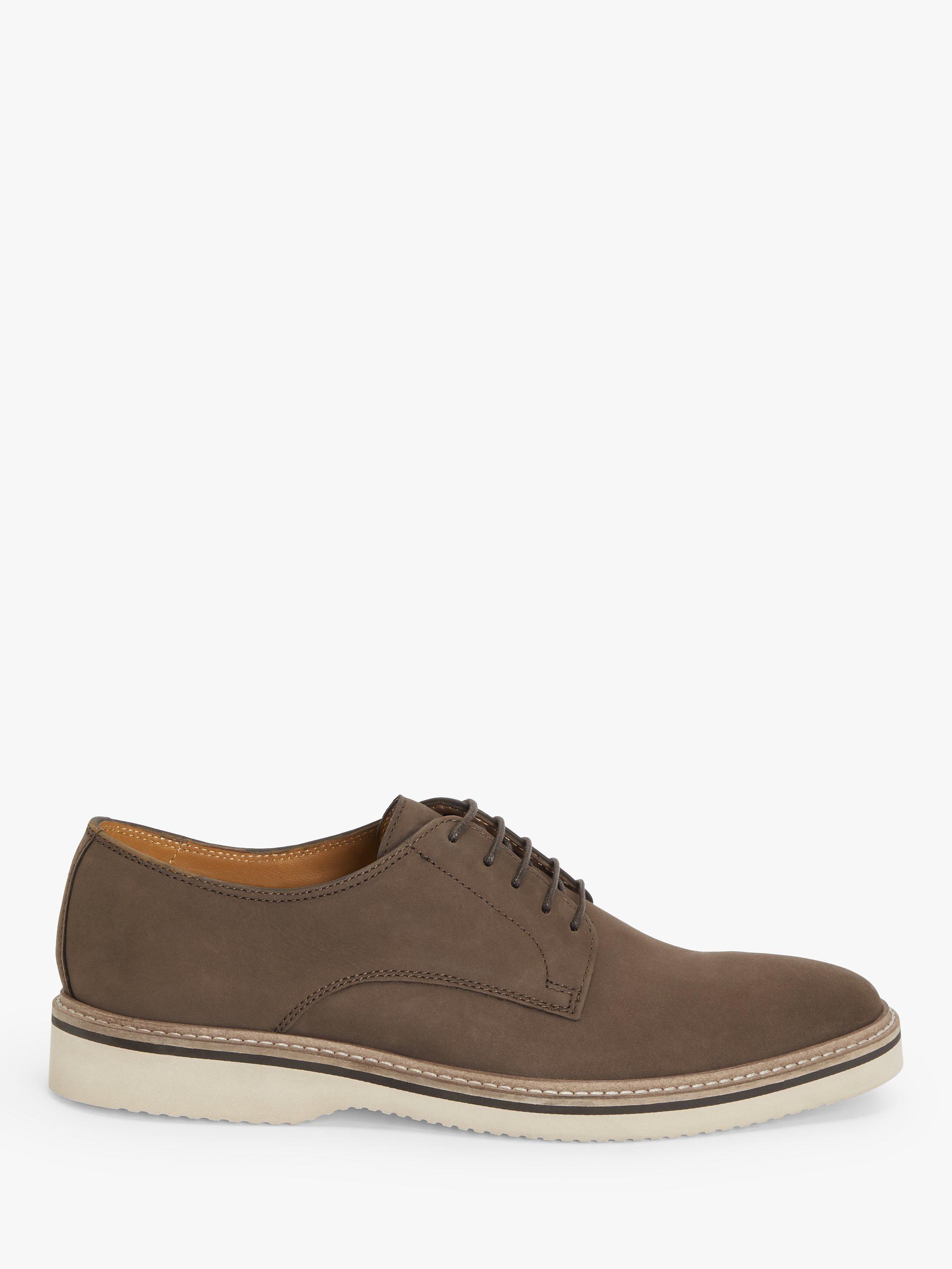 John Lewis Derby Nubuck Shoes, Brown