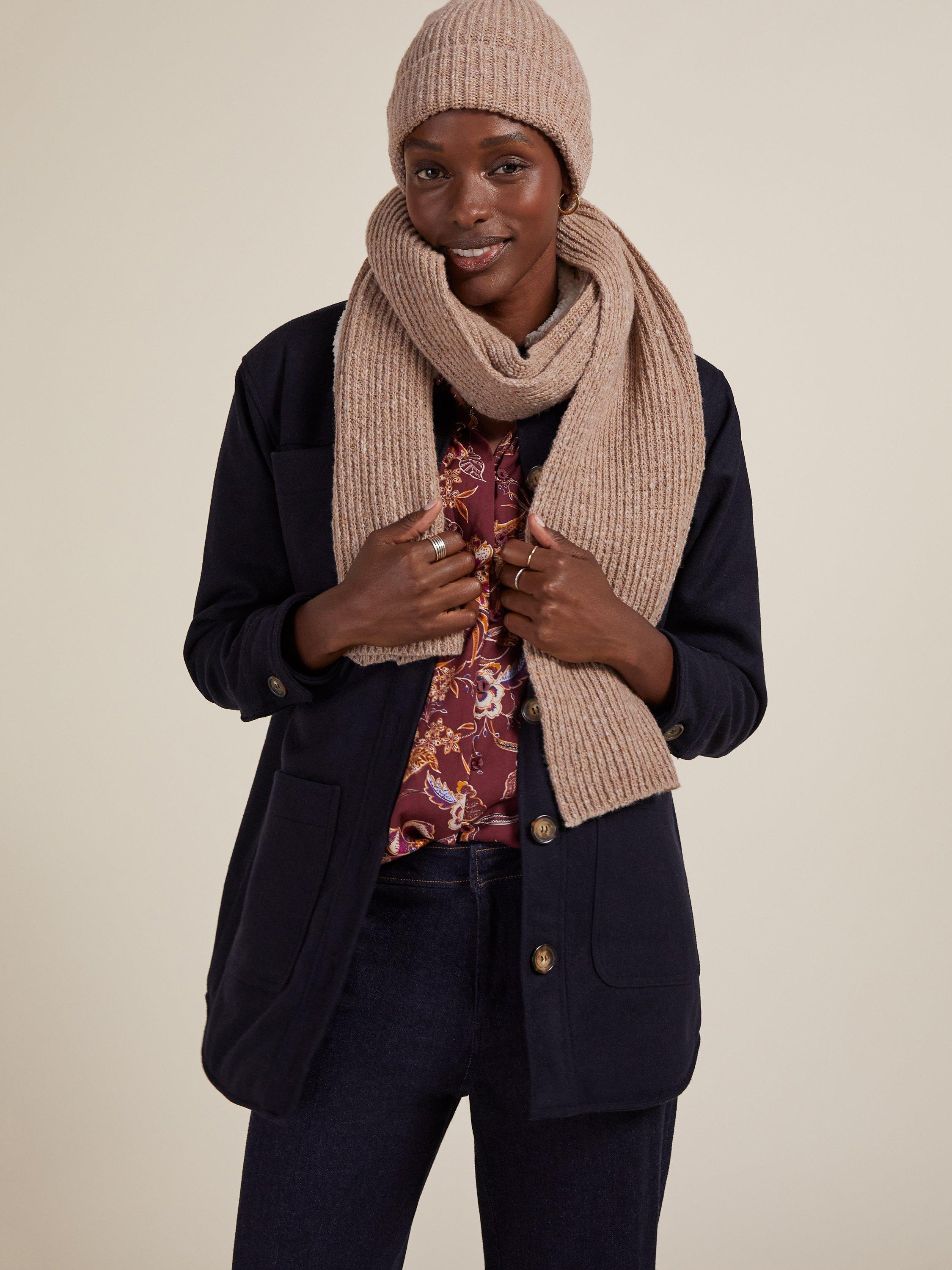 Baukjen Sammie Merino Lambswool Scarf, Stone, One Size