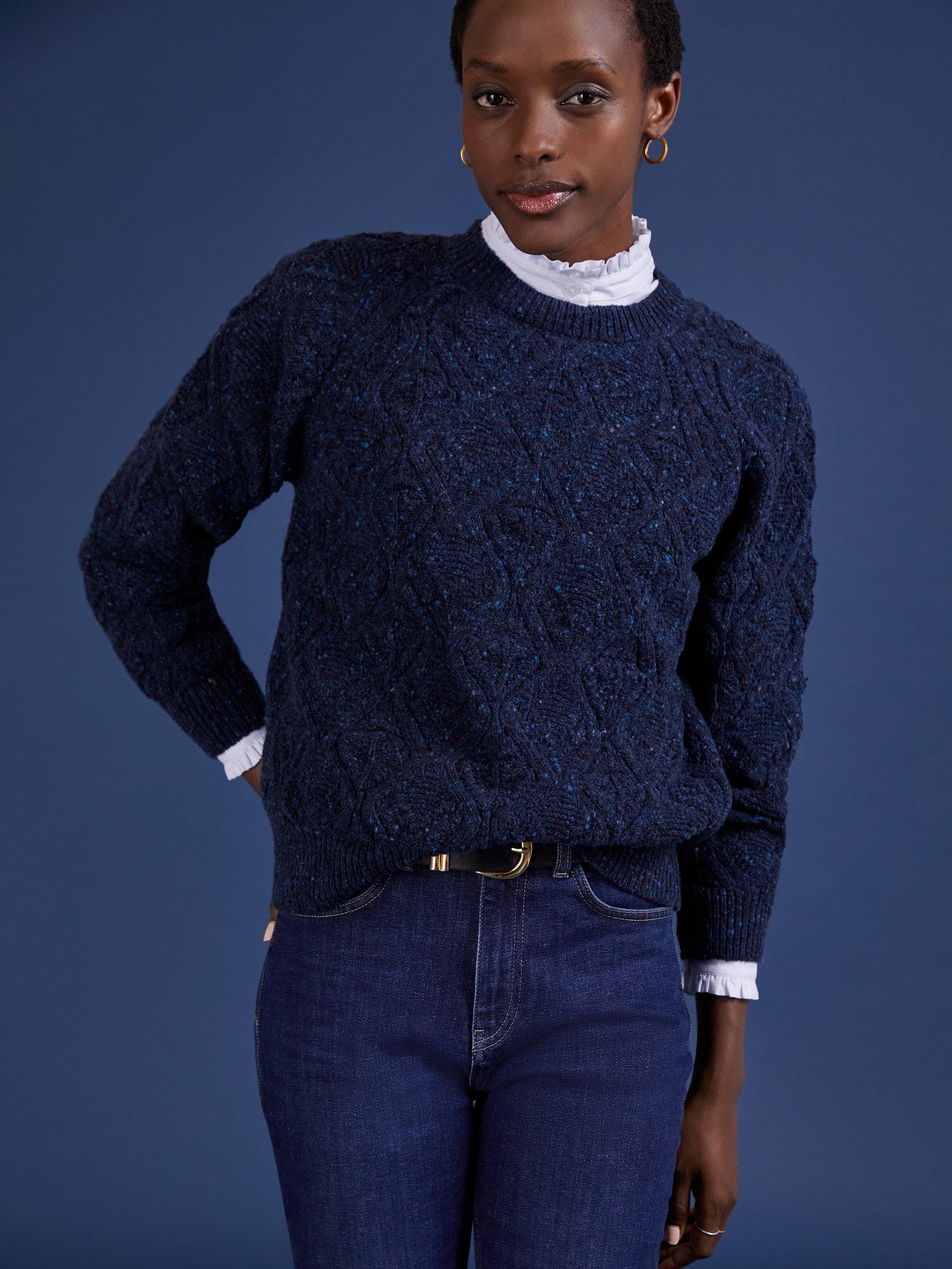 Baukjen Wesley Merino Upcycled Jumper, Indigo
