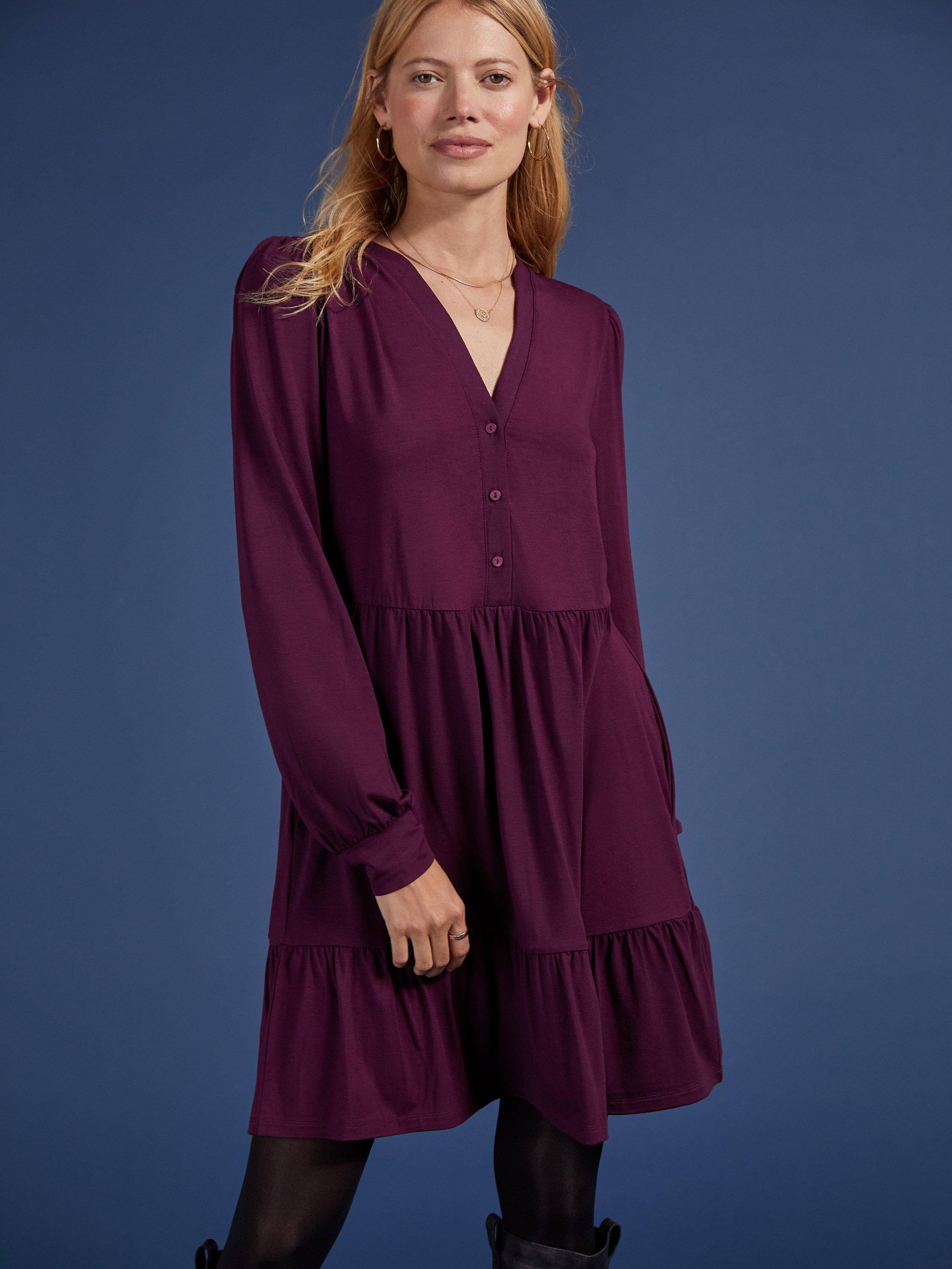 Baukjen Ramona Dress, Dark Cherry
