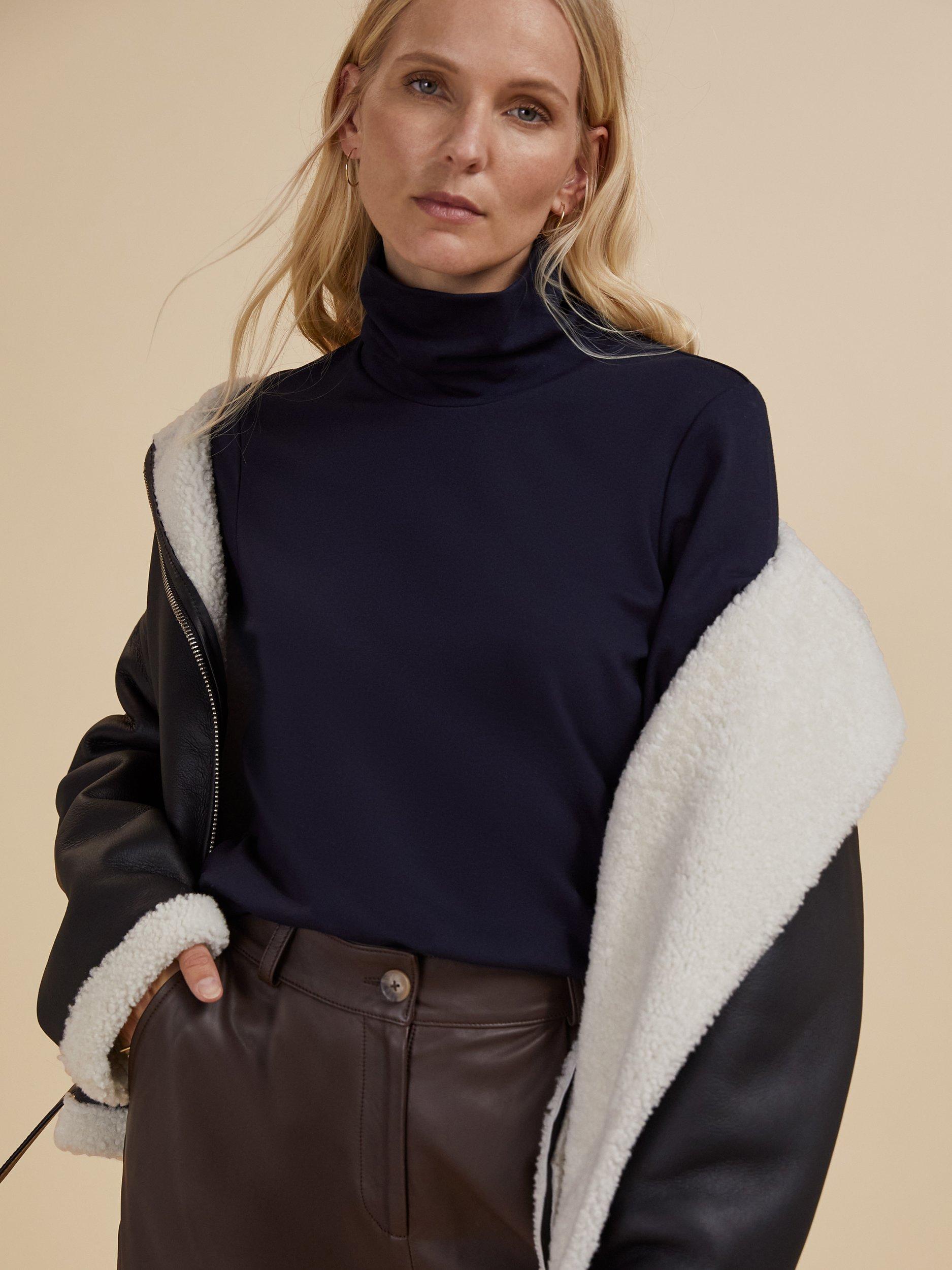 Product image 3 of 7, which shows Baukjen Faiza Leather Trousers, Dark Oak, 6