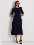 Lauren Ralph Lauren Munzie Fit & Flare Jersey Dress, Lighthouse Navy