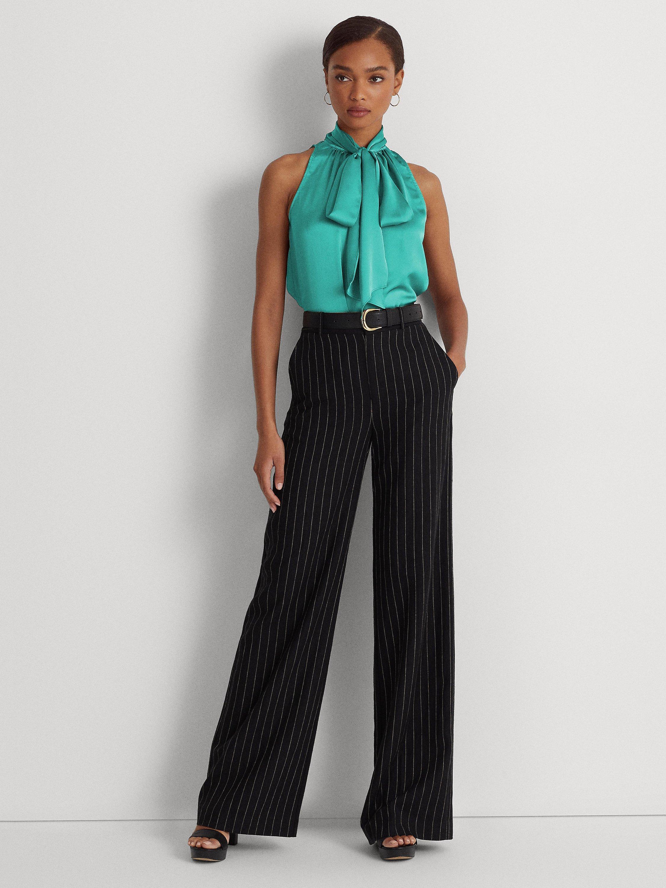 Lauren Ralph Lauren Ekewaka Halterneck Blouse, Turquoise