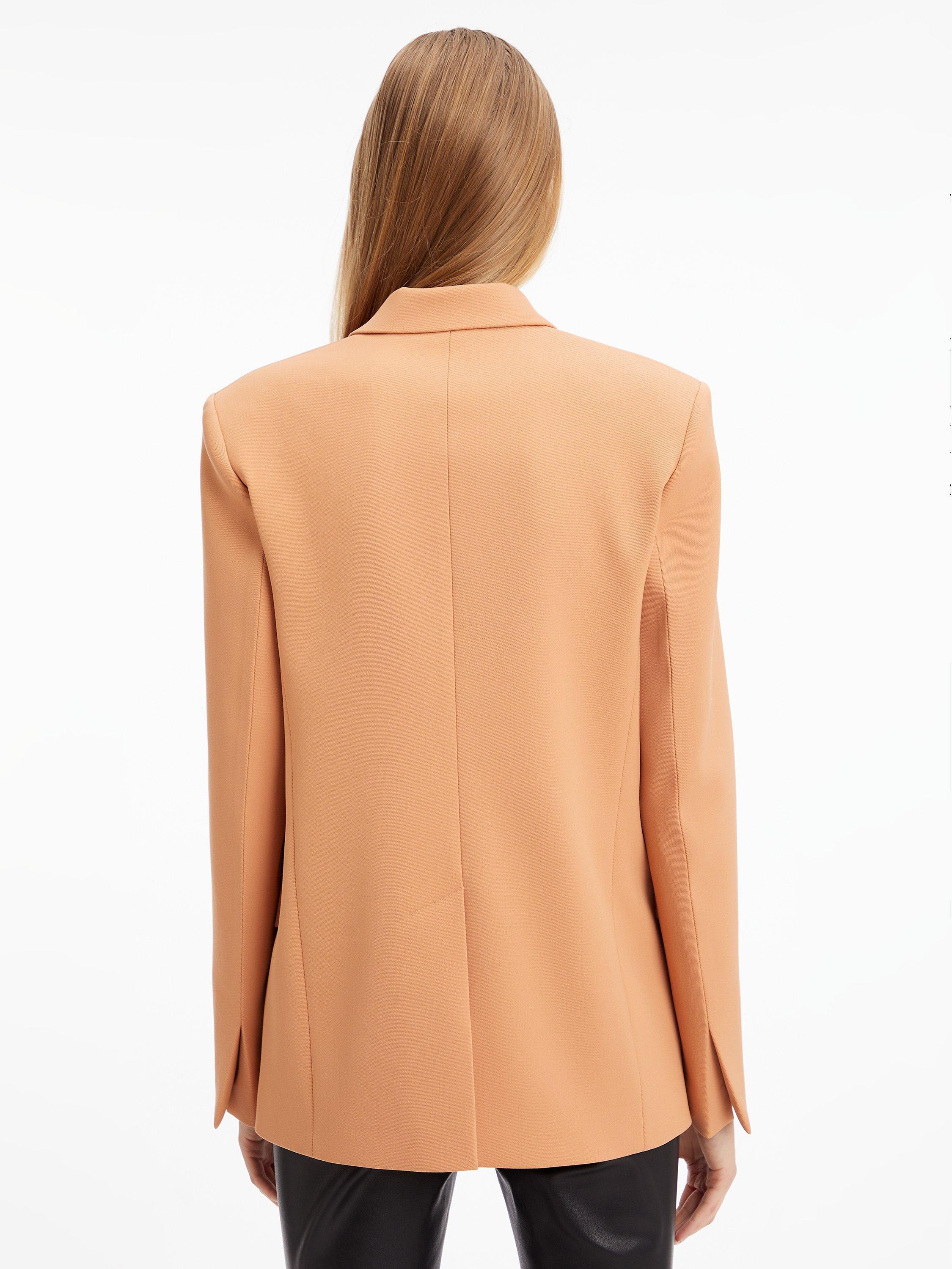 Product image 2 of 5, which shows Calvin Klein Wool Till Blazer, Pale Terracotta, 6