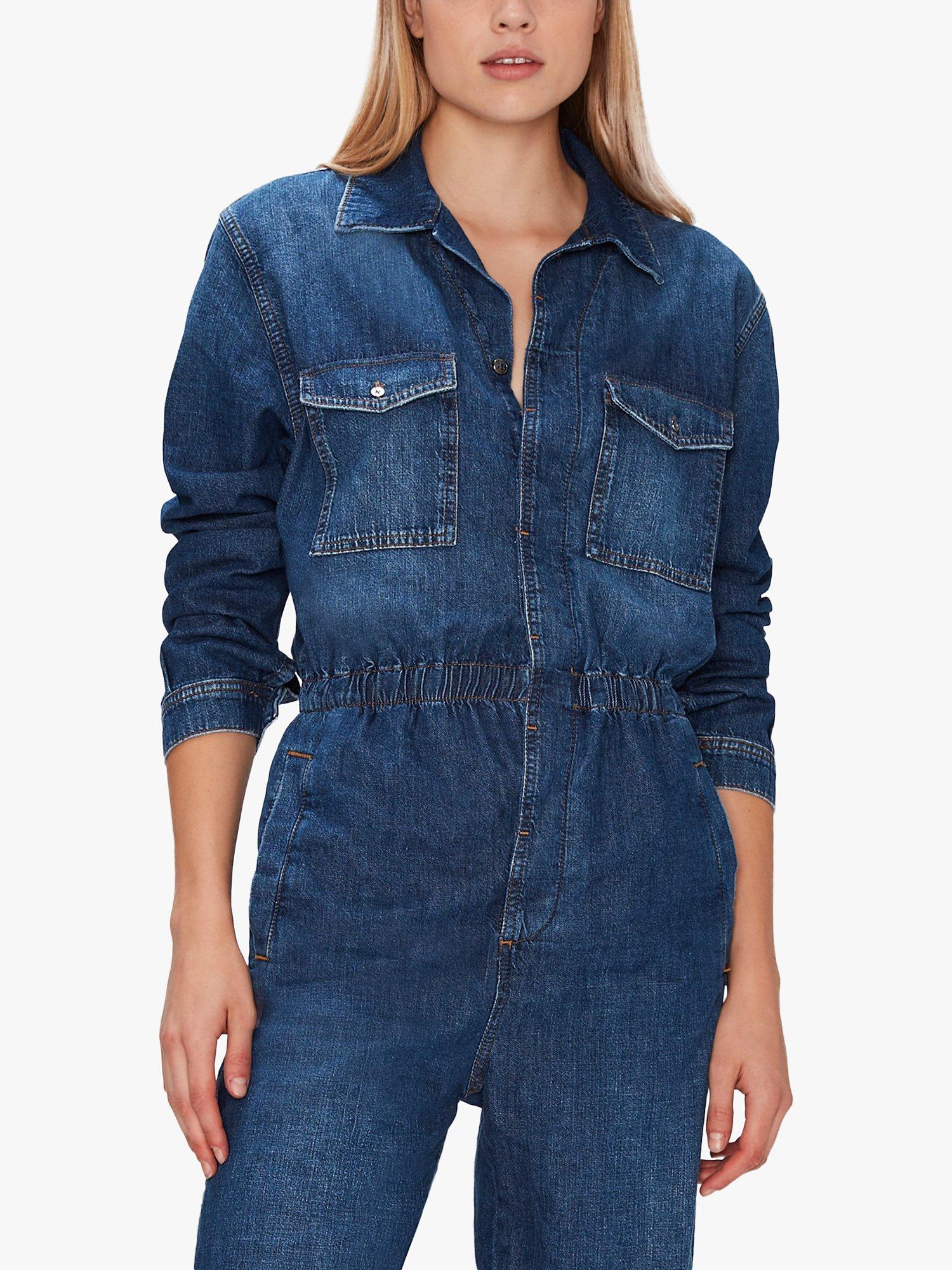 7 For All Mankind Luxe Denim Jumpsuit, Wind