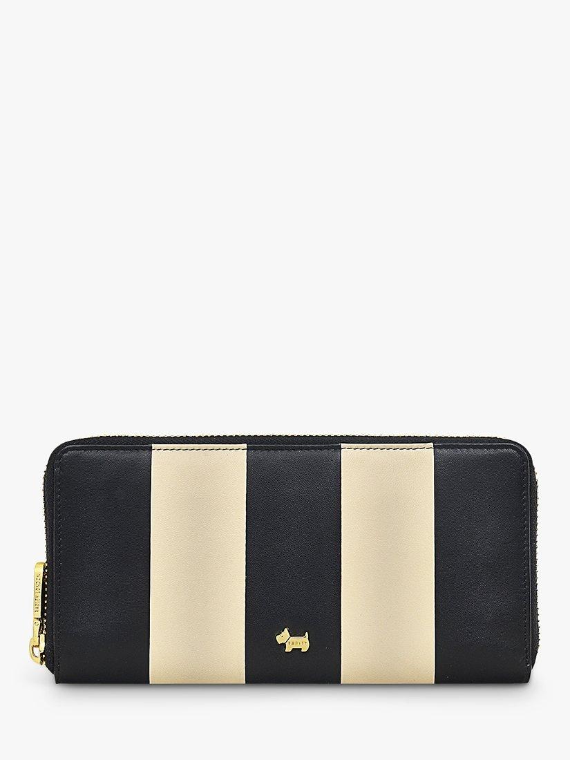 Radley Mill Bay Stripe Quilted Leather Zip Around Matinee Purse