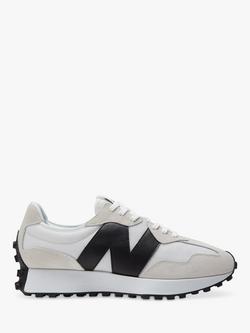 New Balance 327 Retro Trainers, White/Black