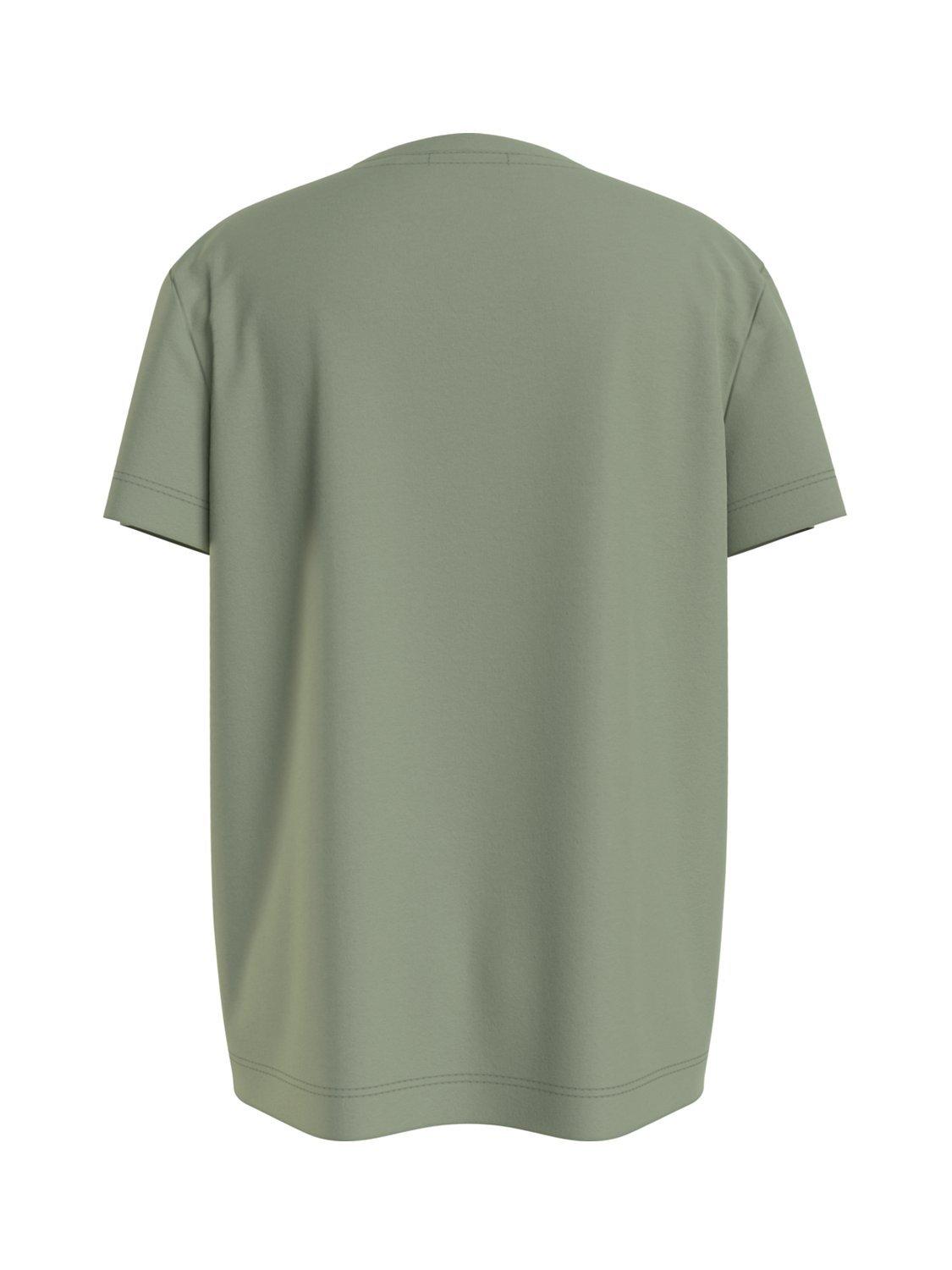 Product image 2 of 2, which shows Calvin Klein Kids' Repeat Logo Cotton T-Shirt, Earth Sage, 6 years