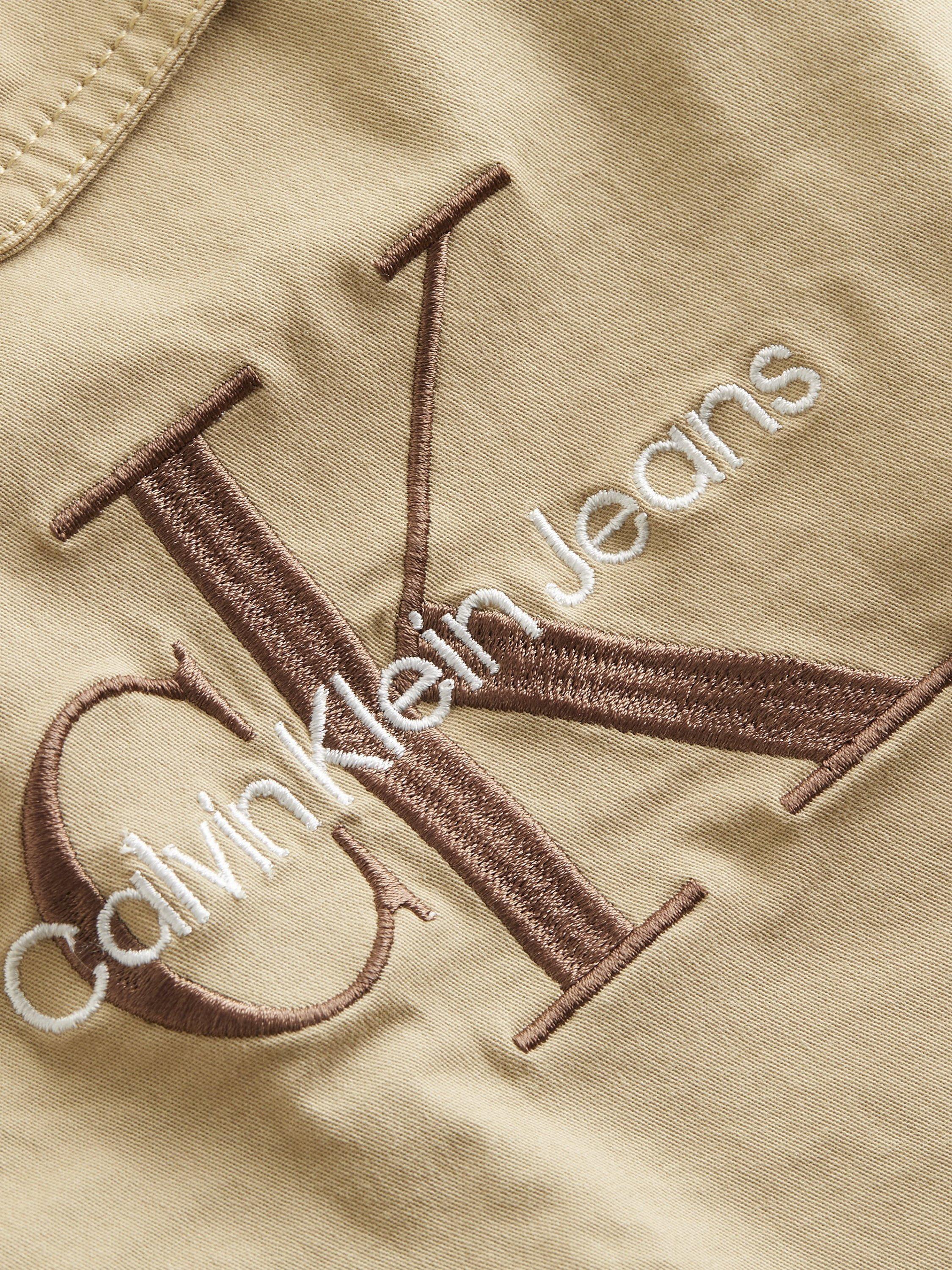 Product image 2 of 2, which shows Calvin Klein Archival Monologo Cargo Trousers, Travertine, XS