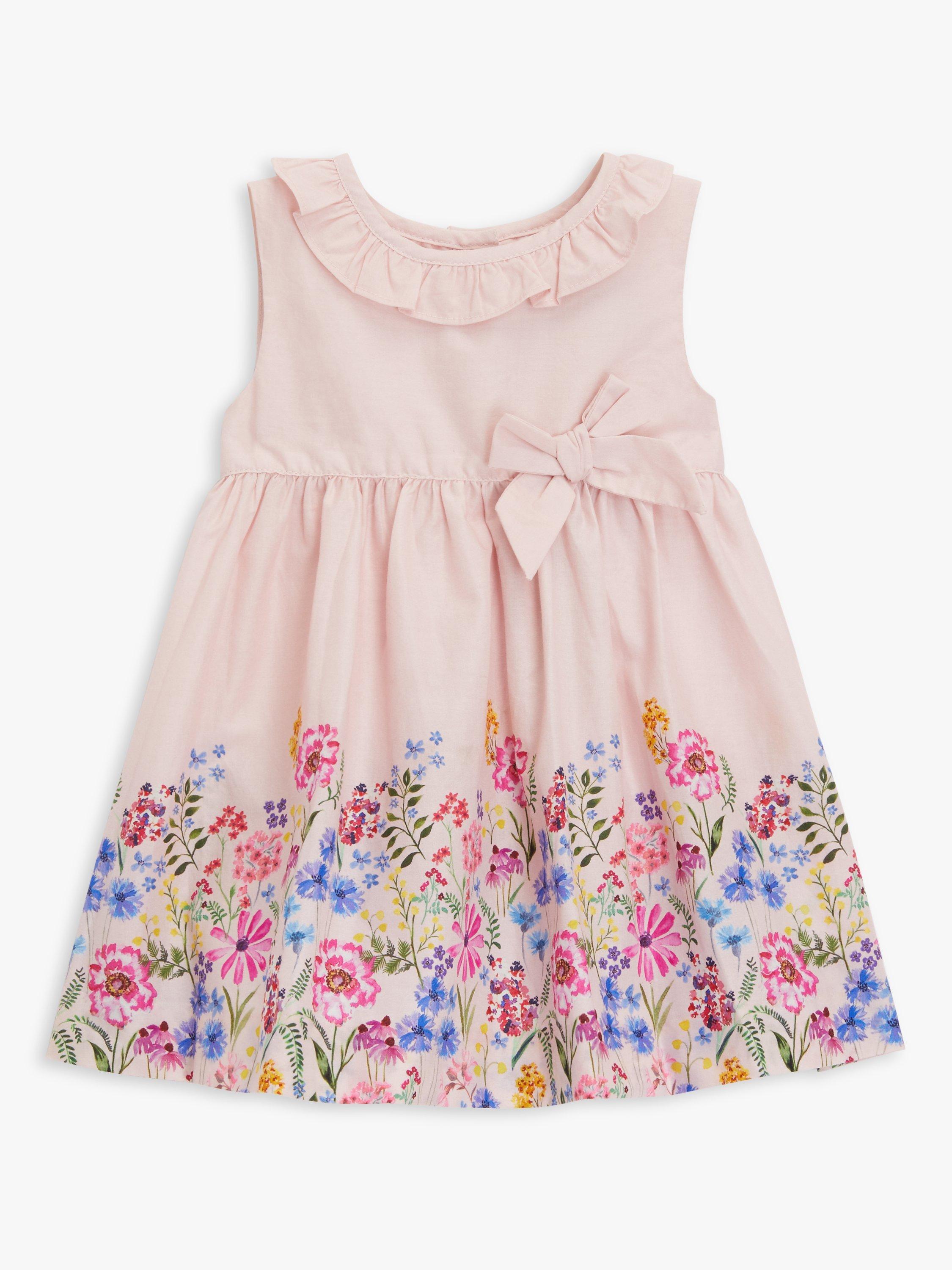 John Lewis Heirloom Collection Baby Floral Party Dress, Pink