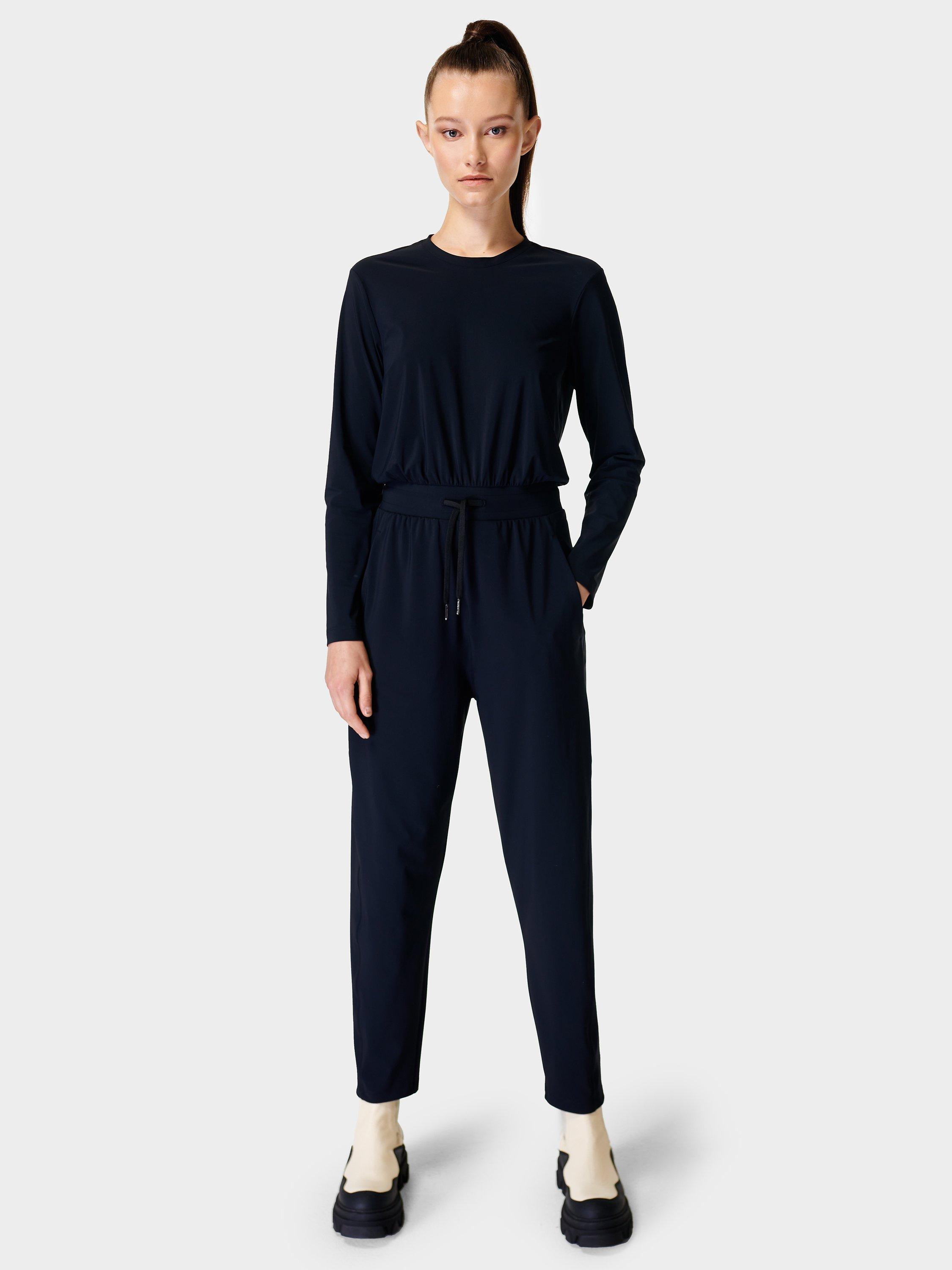 Sweaty Betty Explorer Long Sleeve Jumpsuit, Black