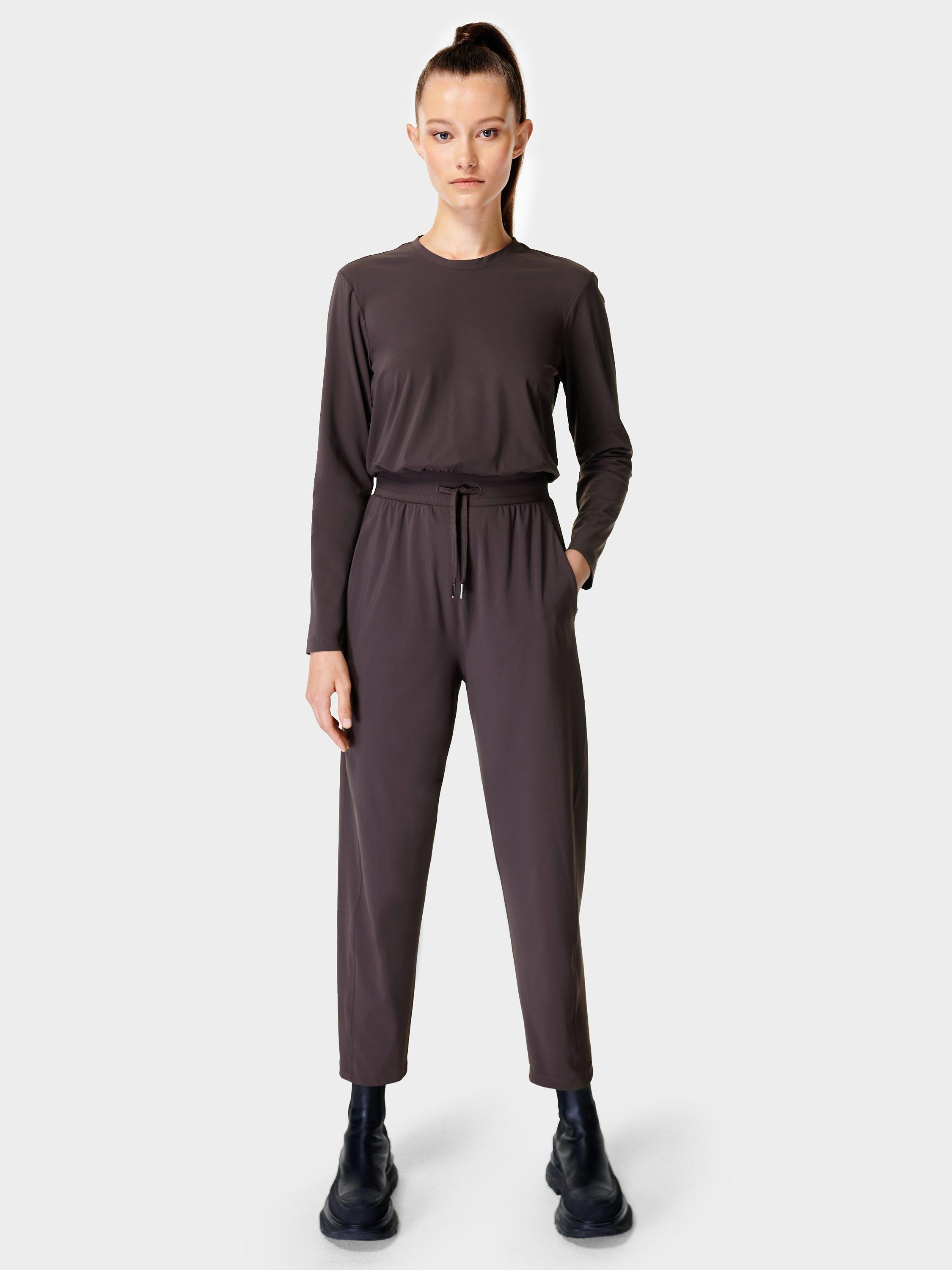 Sweaty Betty Explorer Long Sleeve Jumpsuit, Dark Grey