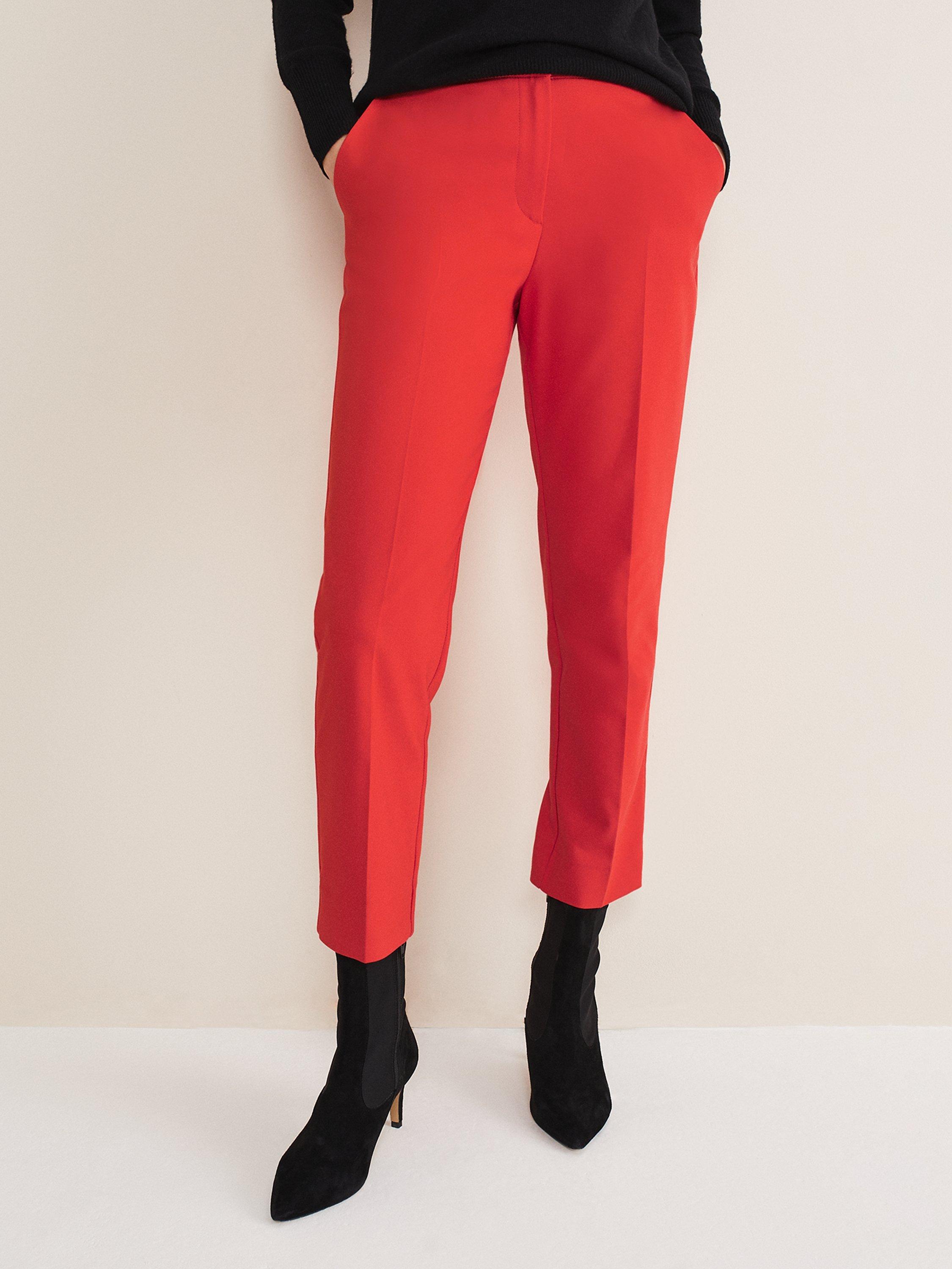 Phase Eight Ulrica Ankle Grazer Trousers, Red