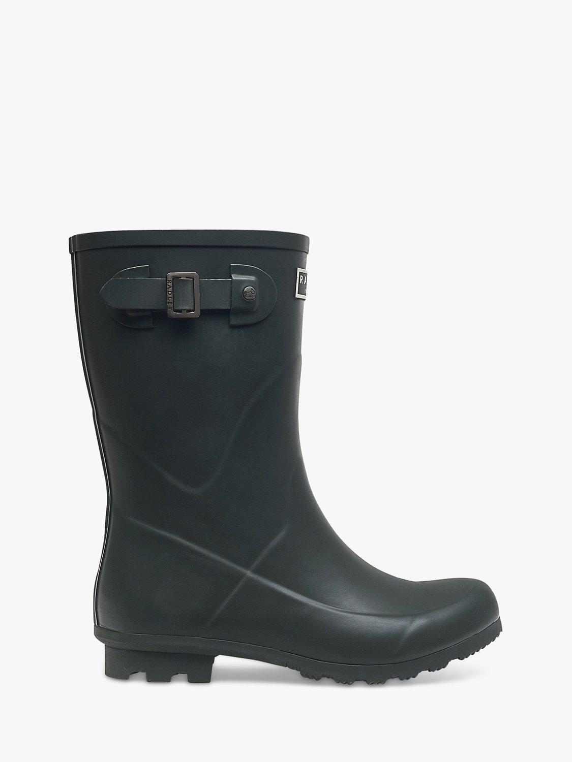Product image 1 of 4, which shows Radley Alba Waterproof Mid Wellington Boots, Matt Olive, 3