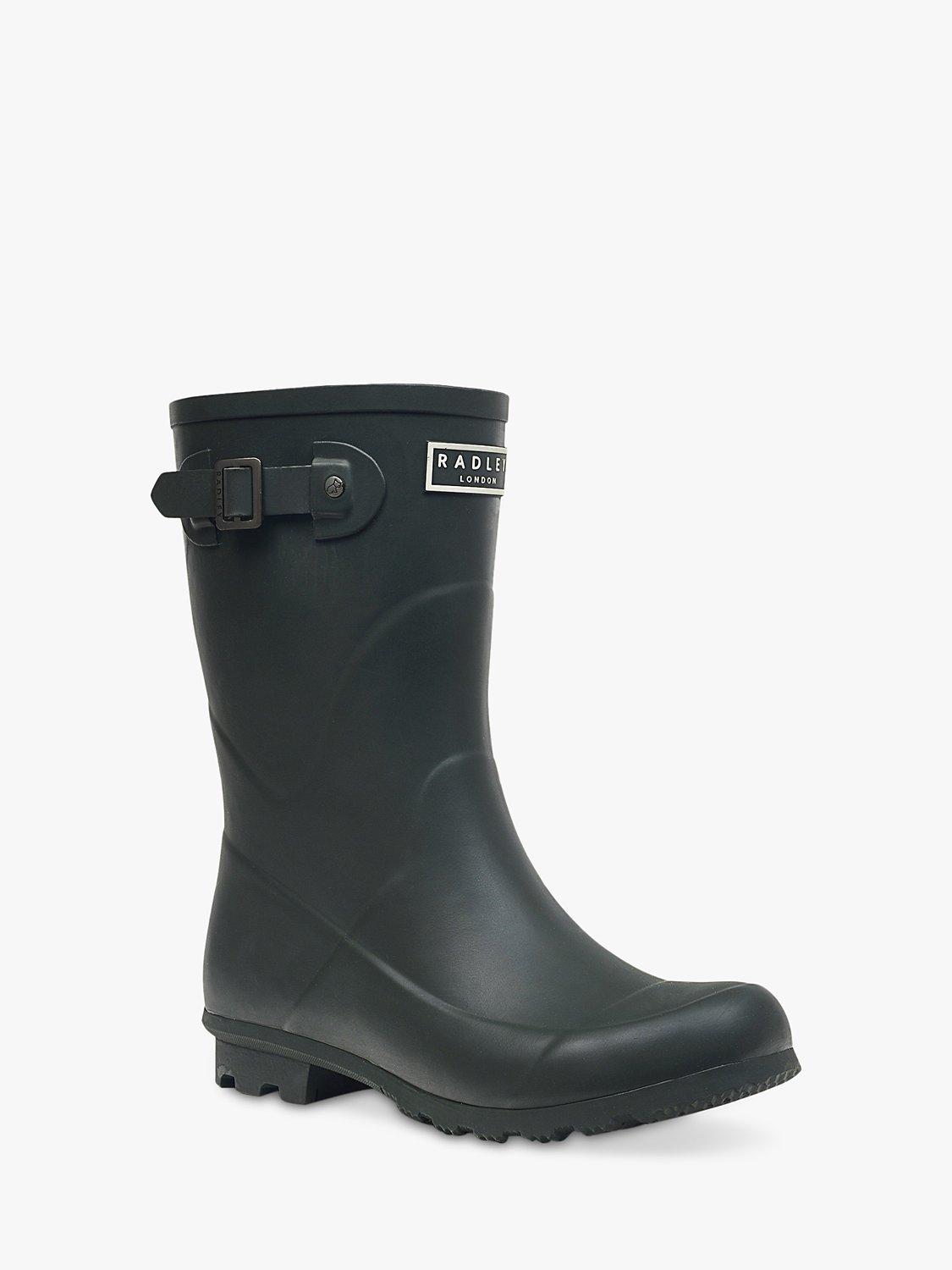 Product image 2 of 4, which shows Radley Alba Waterproof Mid Wellington Boots, Matt Olive, 3