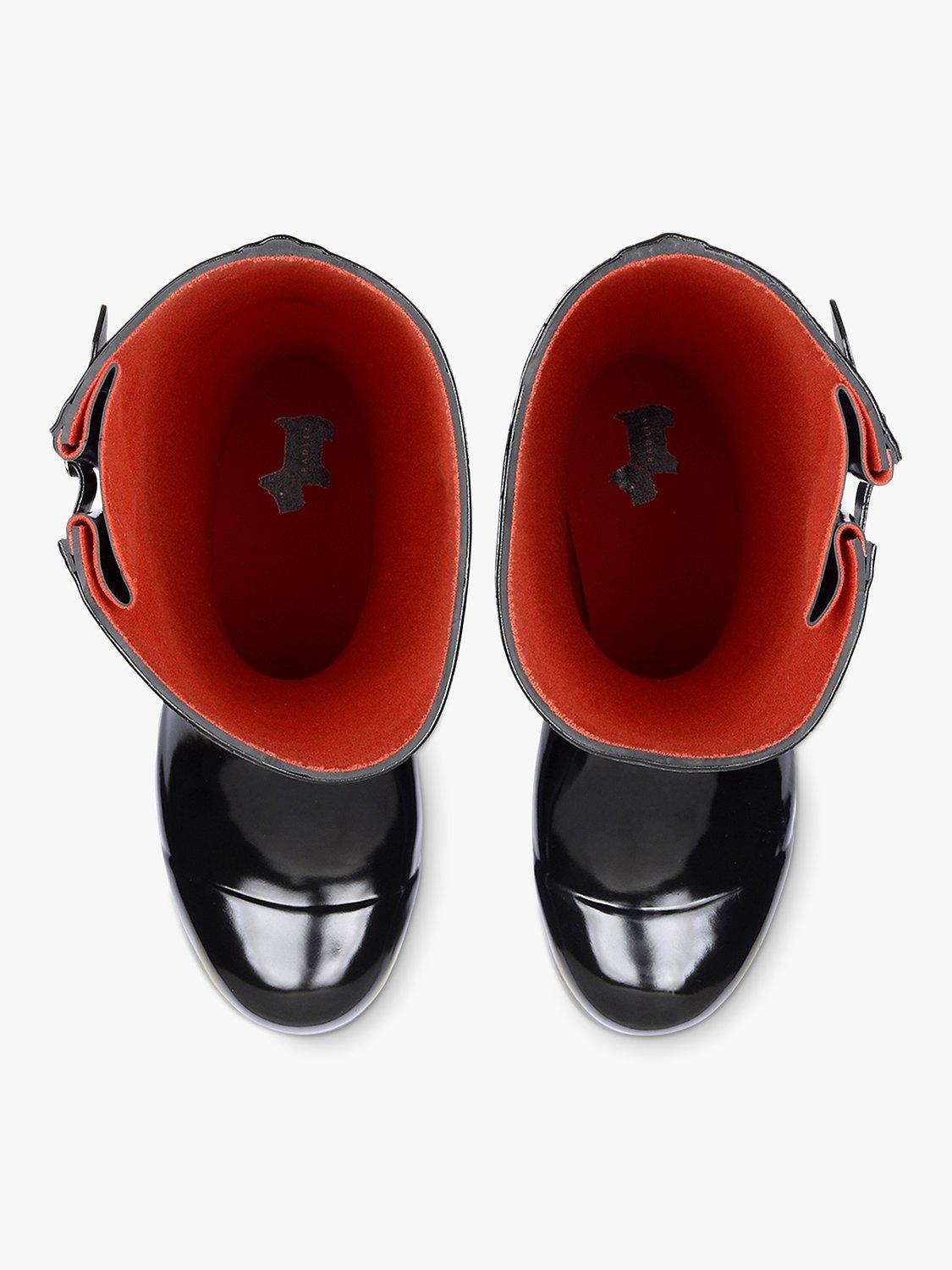 Product image 3 of 3, which shows Radley Alba Waterproof Tall Wellington Boots, Gloss Black, 3