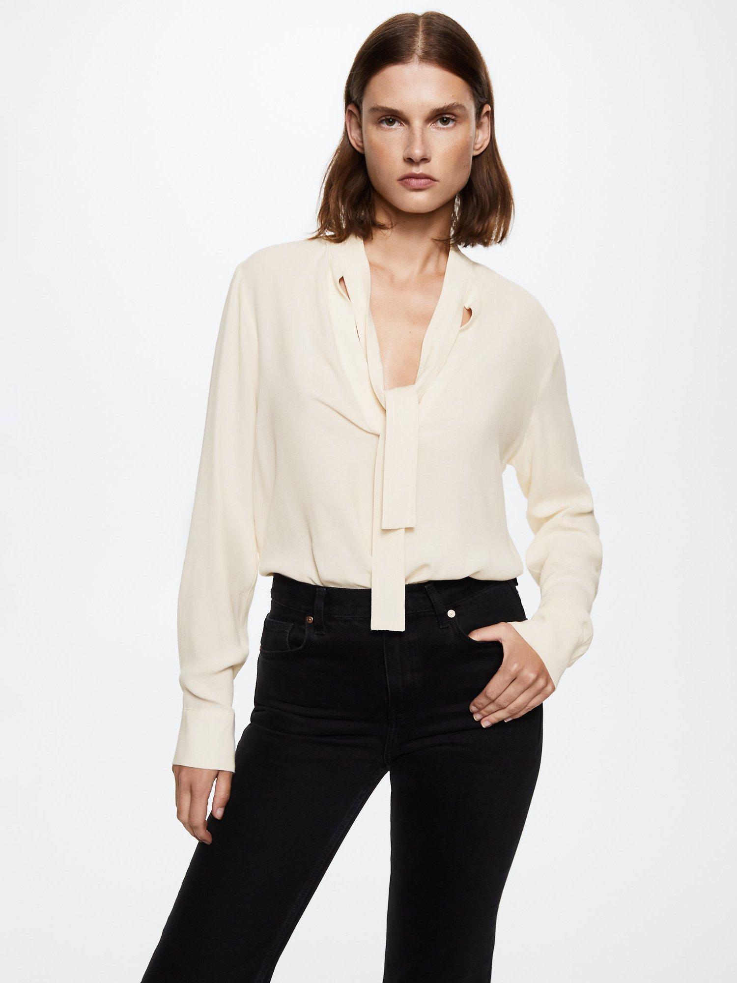 Mango Laila Blouse, White, 14