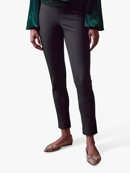 Pure Collection Wool Blend Slim Trousers, Black