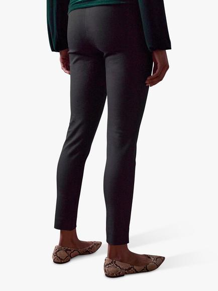 Pure Collection Wool Blend Slim Trousers - view 2, Black